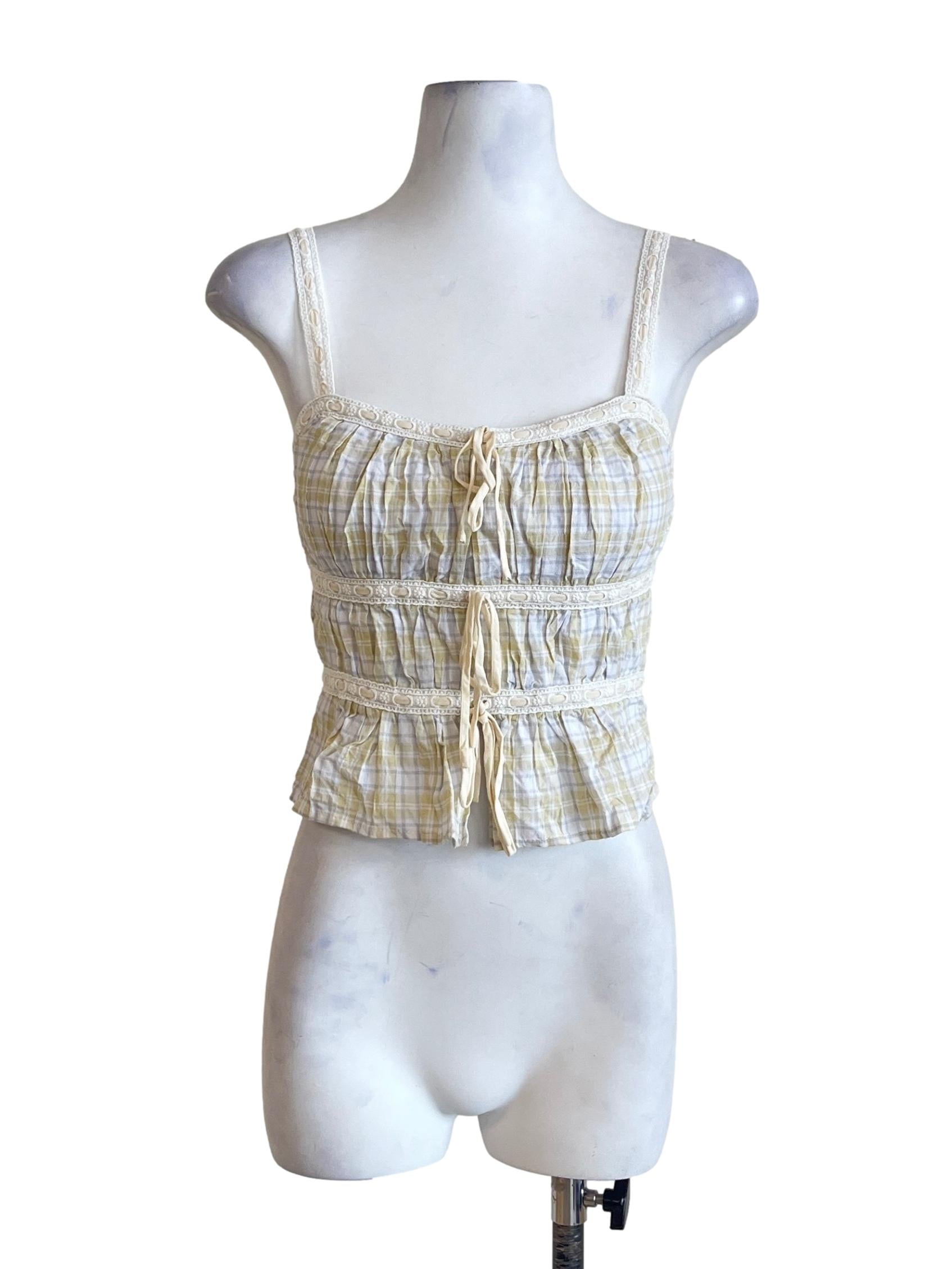 Lemon Yellow Straight Across Sleeveless Top