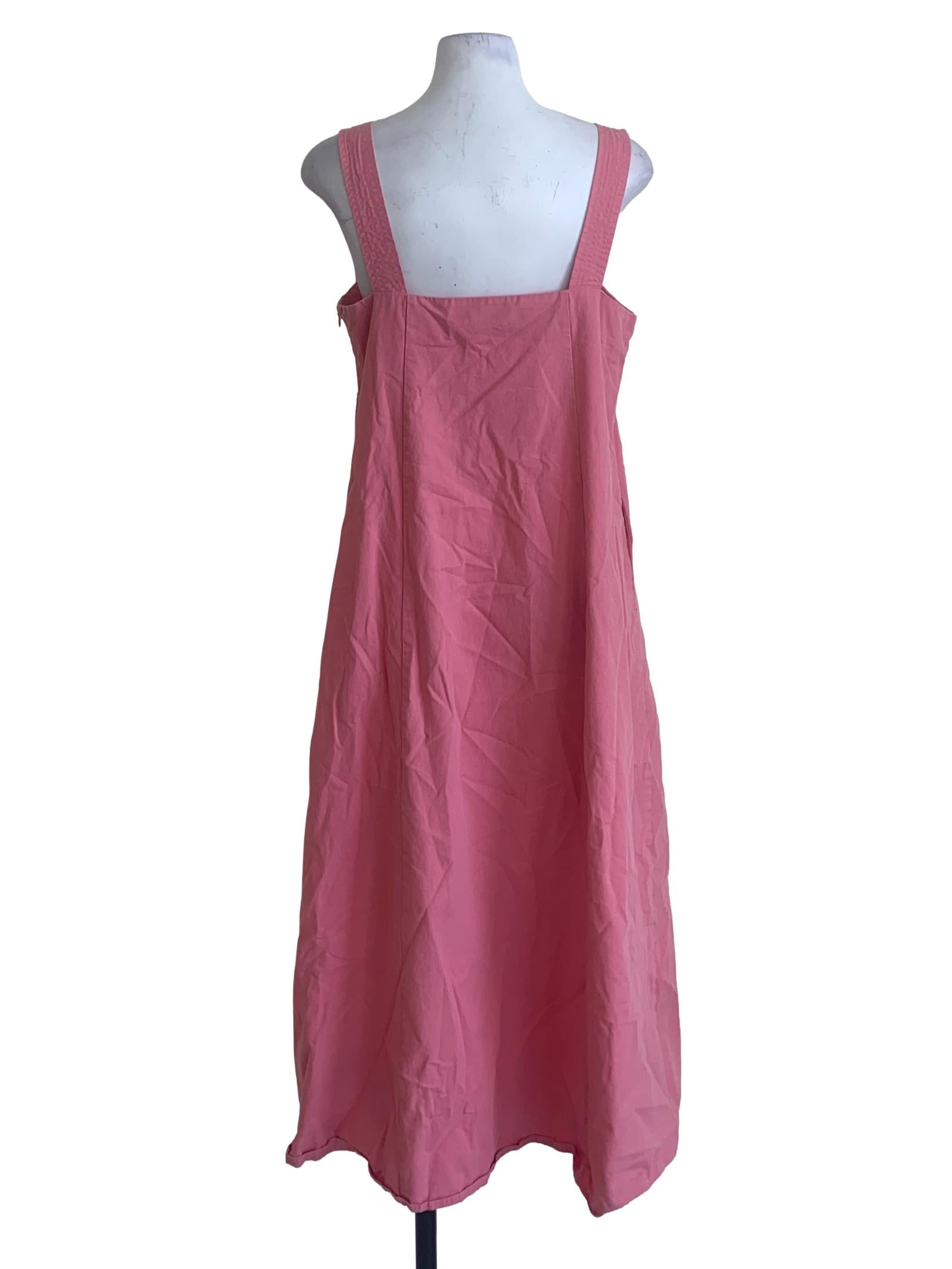 Pink Cotton Midi Tent Dress OSN
