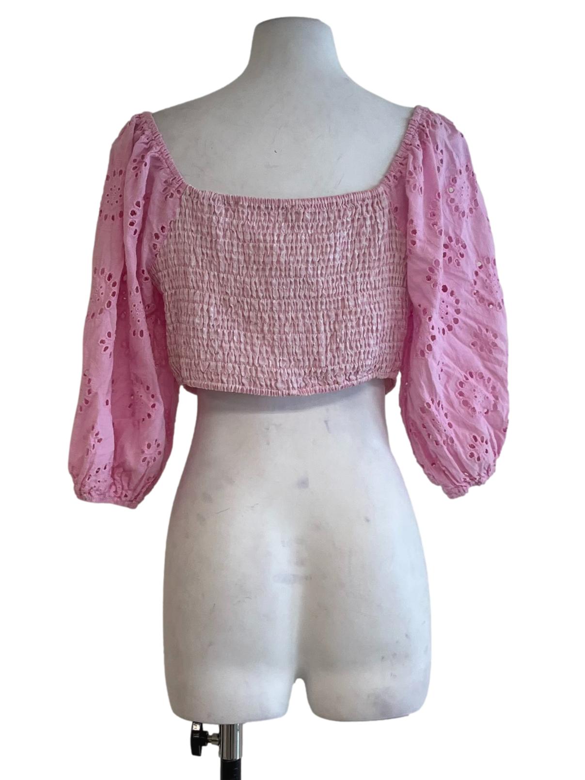 Blush Pink Gingham Blouse