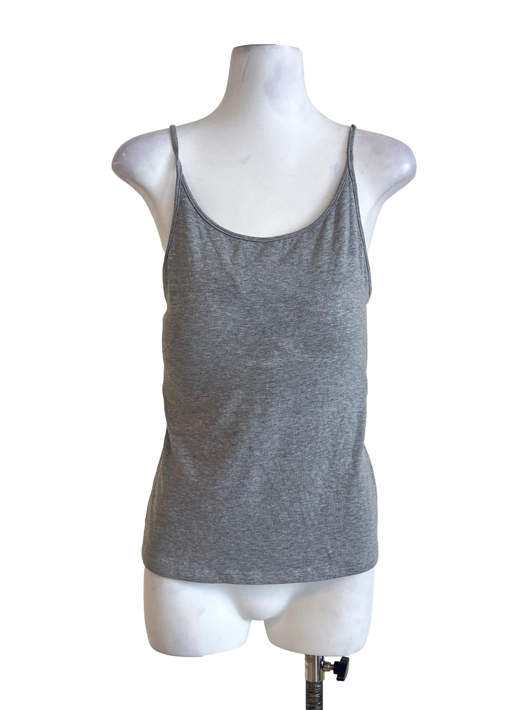 Flint Grey Scoop Sleeveless Top