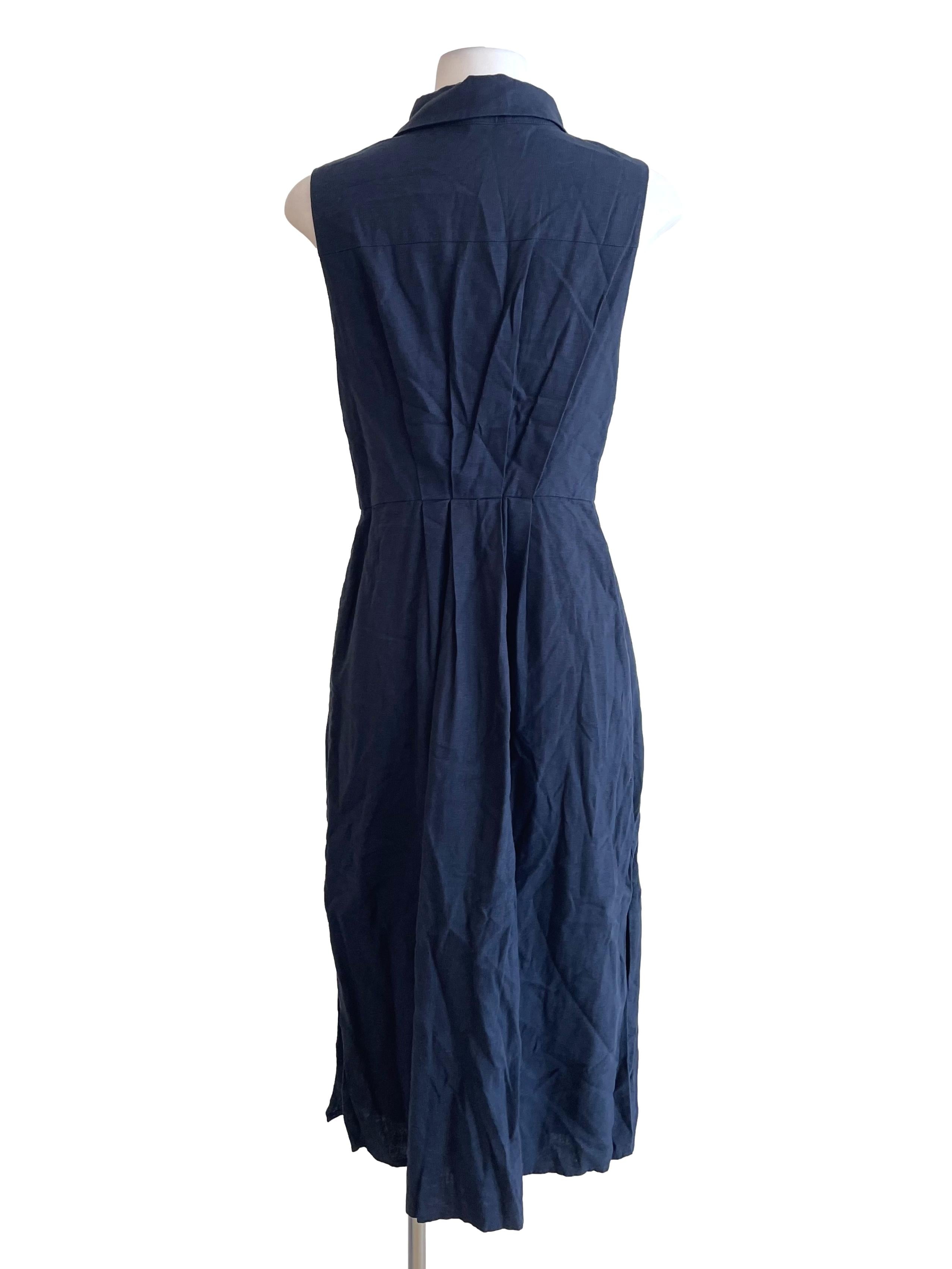 Linen Pleated Shirt Dress OSN