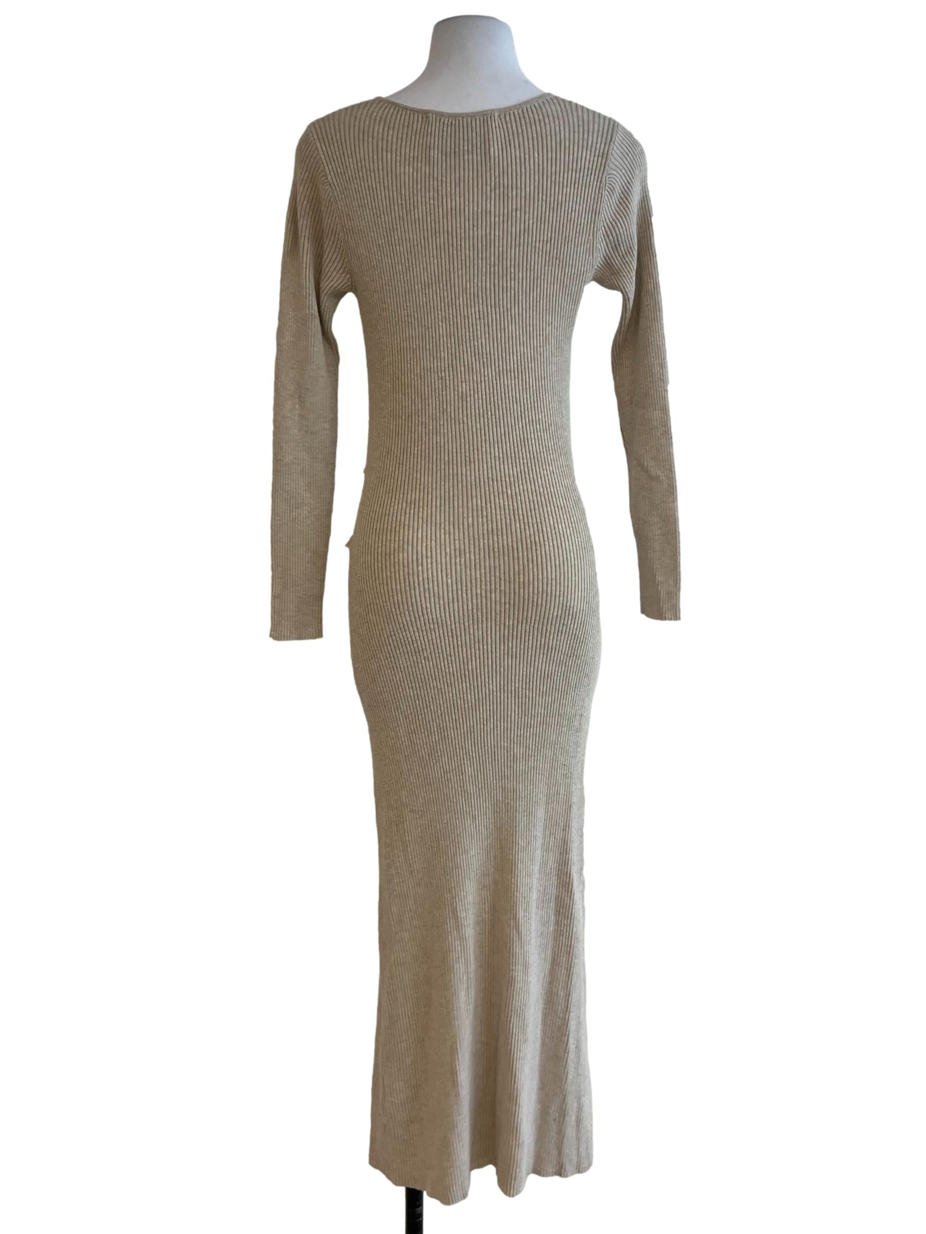 Egg Nog White Candy Stripe Bodycon Dress
