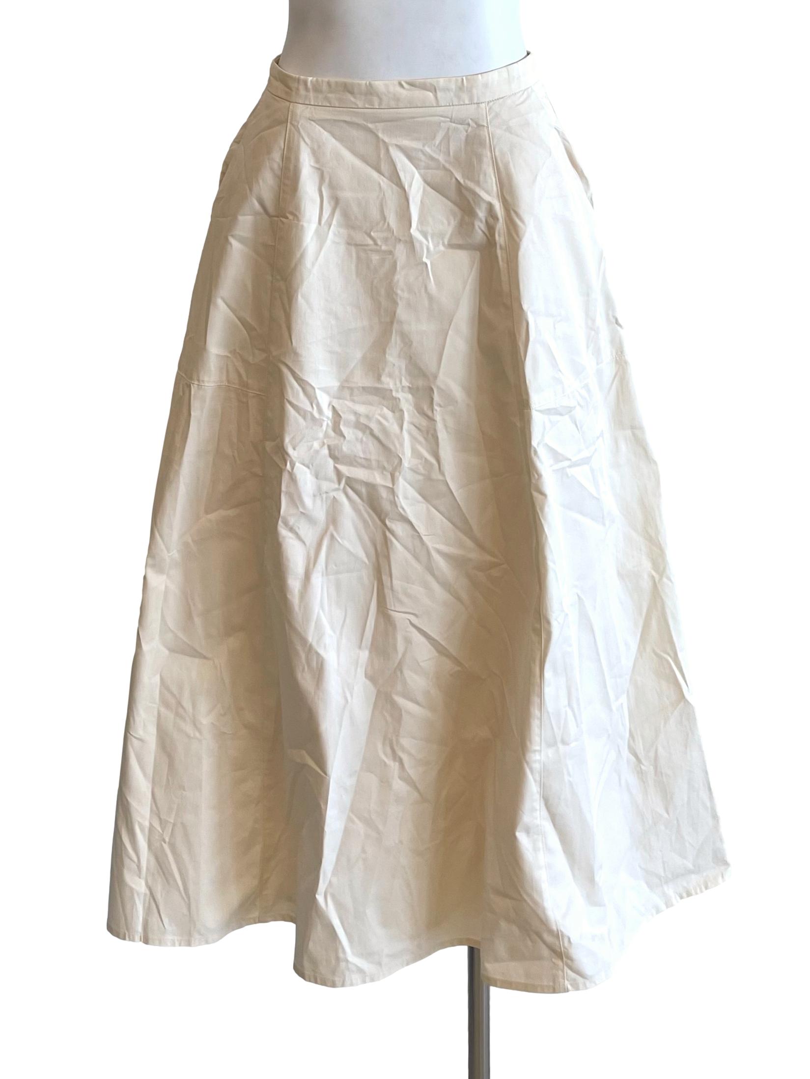 Cotton A-line Midi Skirt OSN