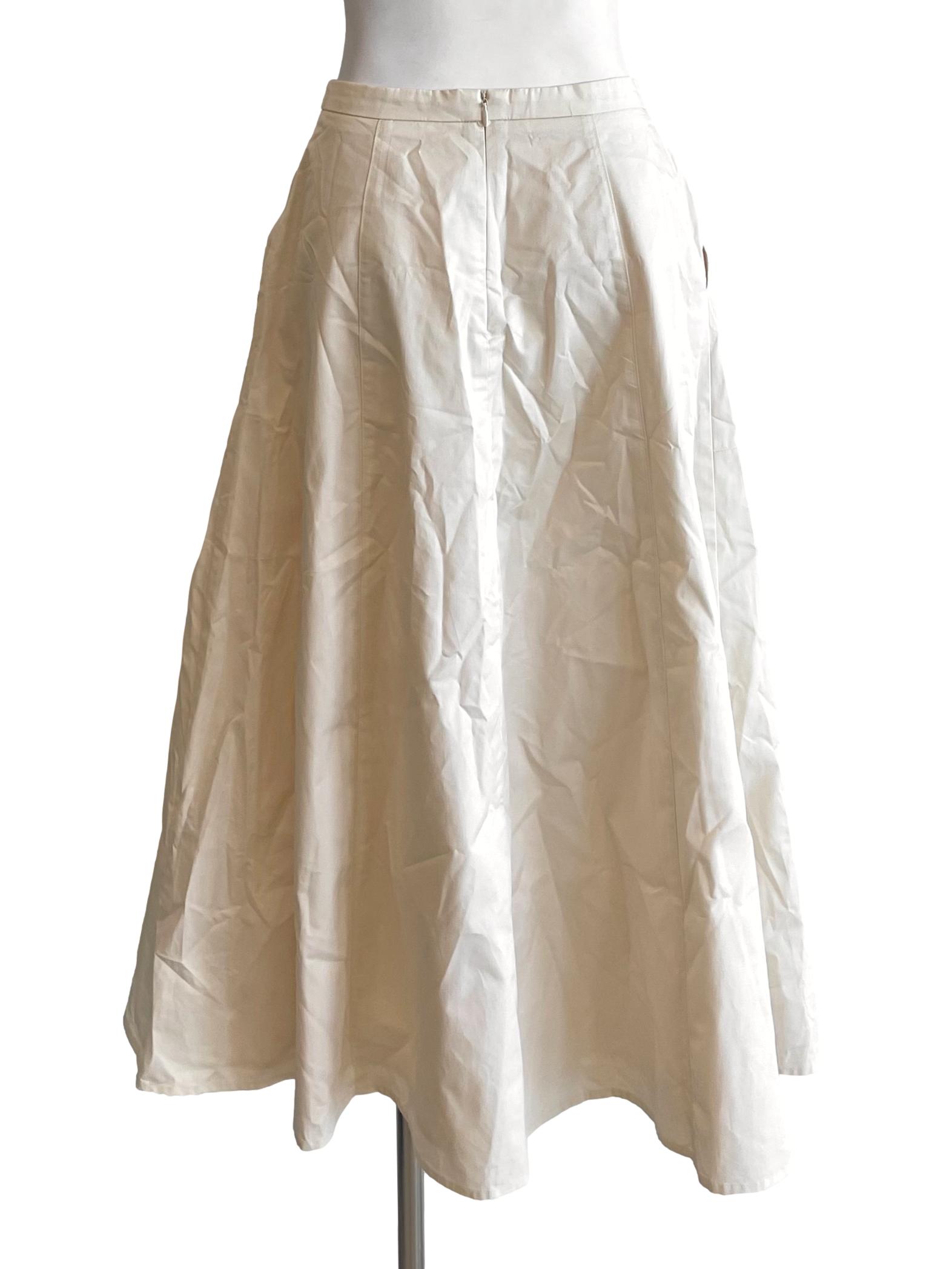 Cotton A-line Midi Skirt OSN