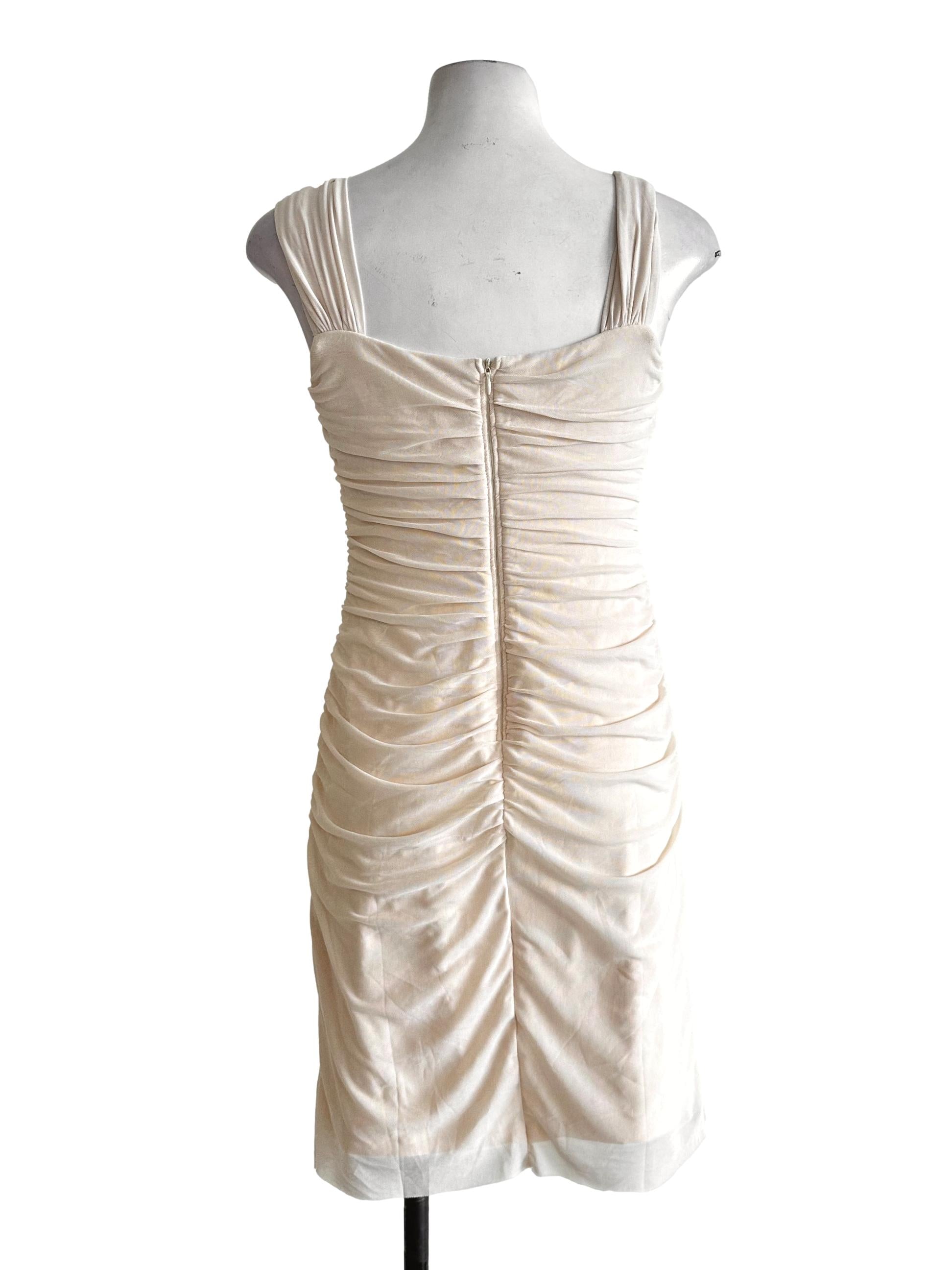 Parmesan Beige Padded Bodycon Dress