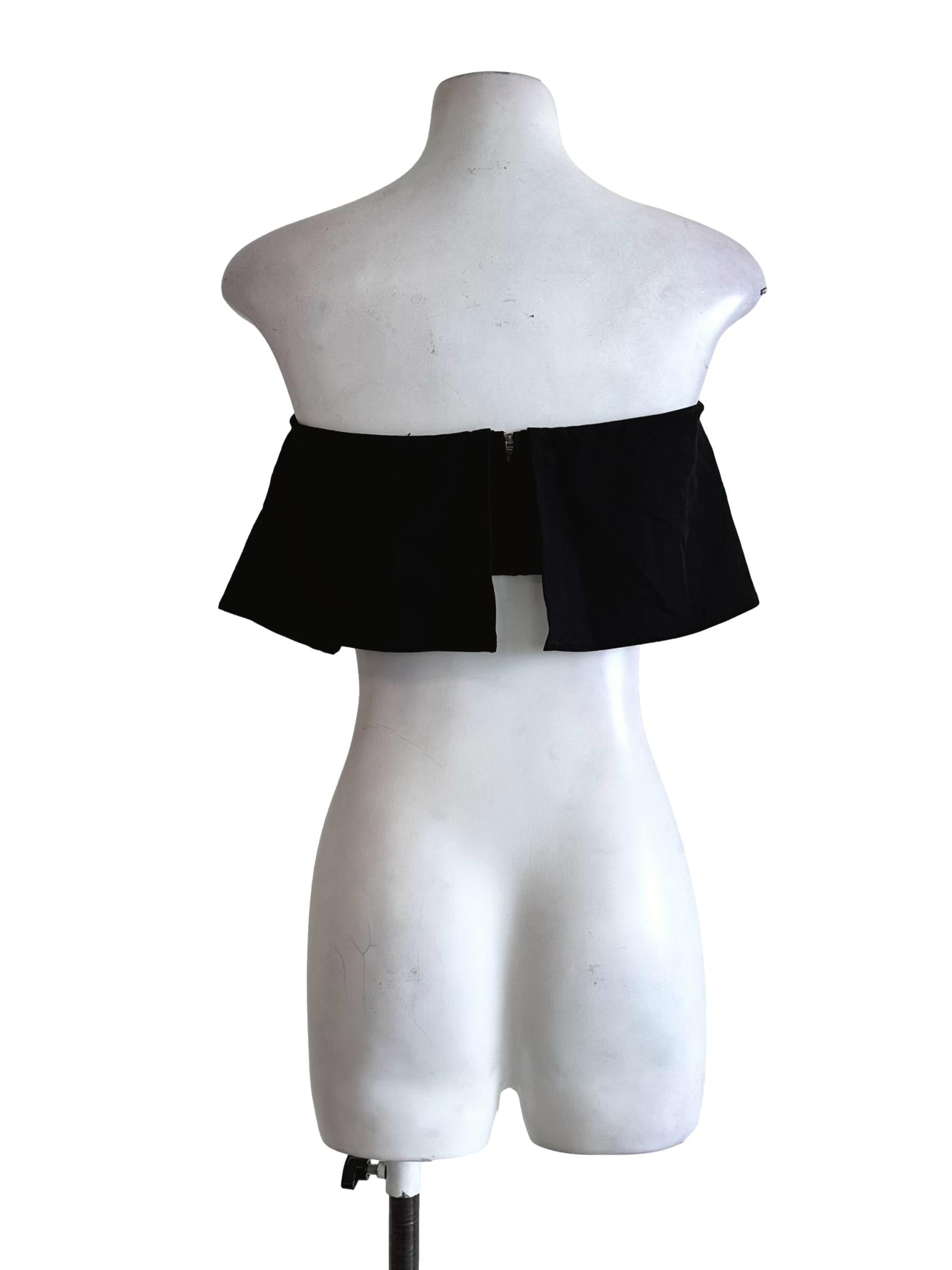 Black Padded Tube Top YHF