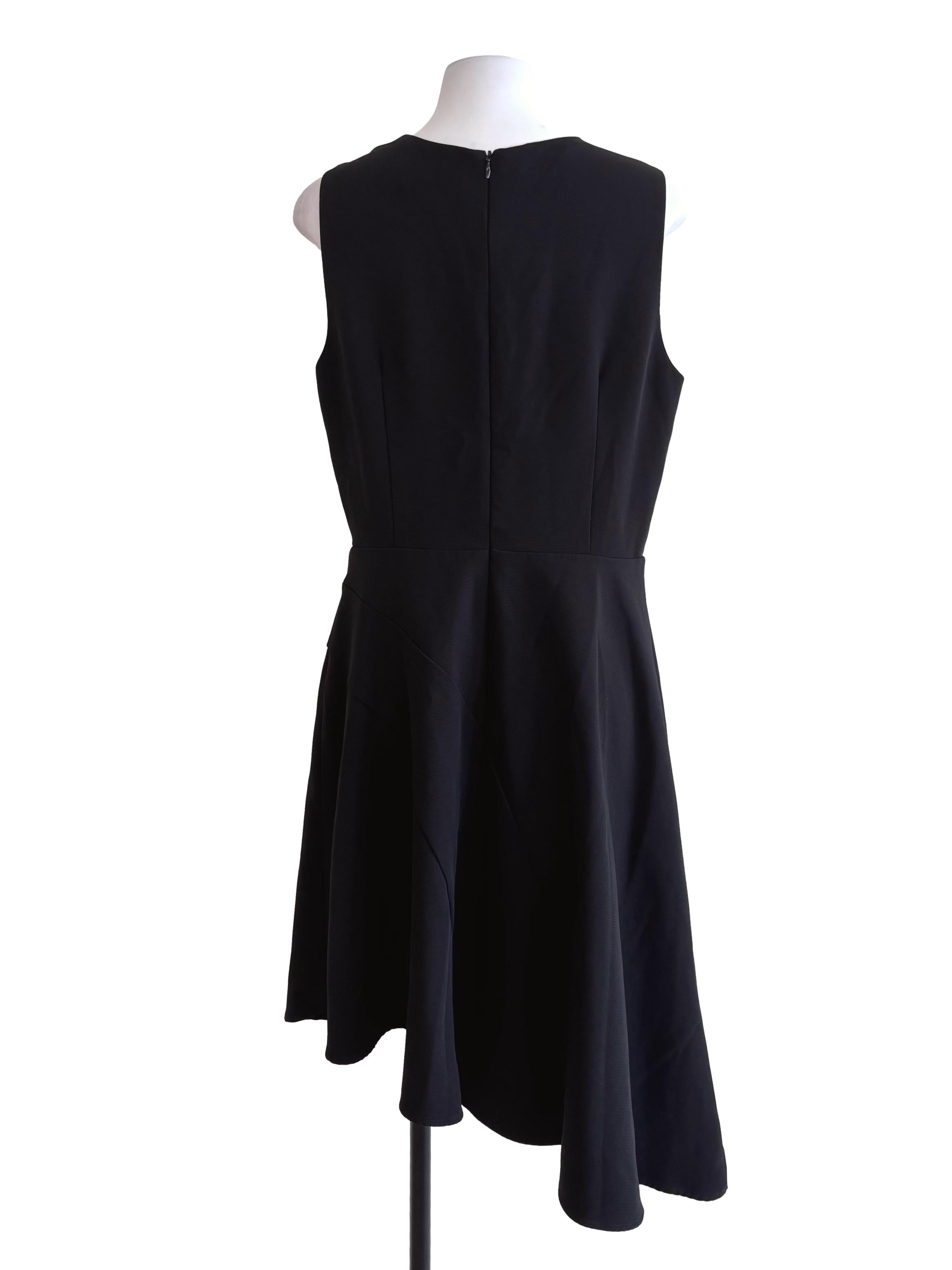 Jet Black Keyhole A-Line Dress