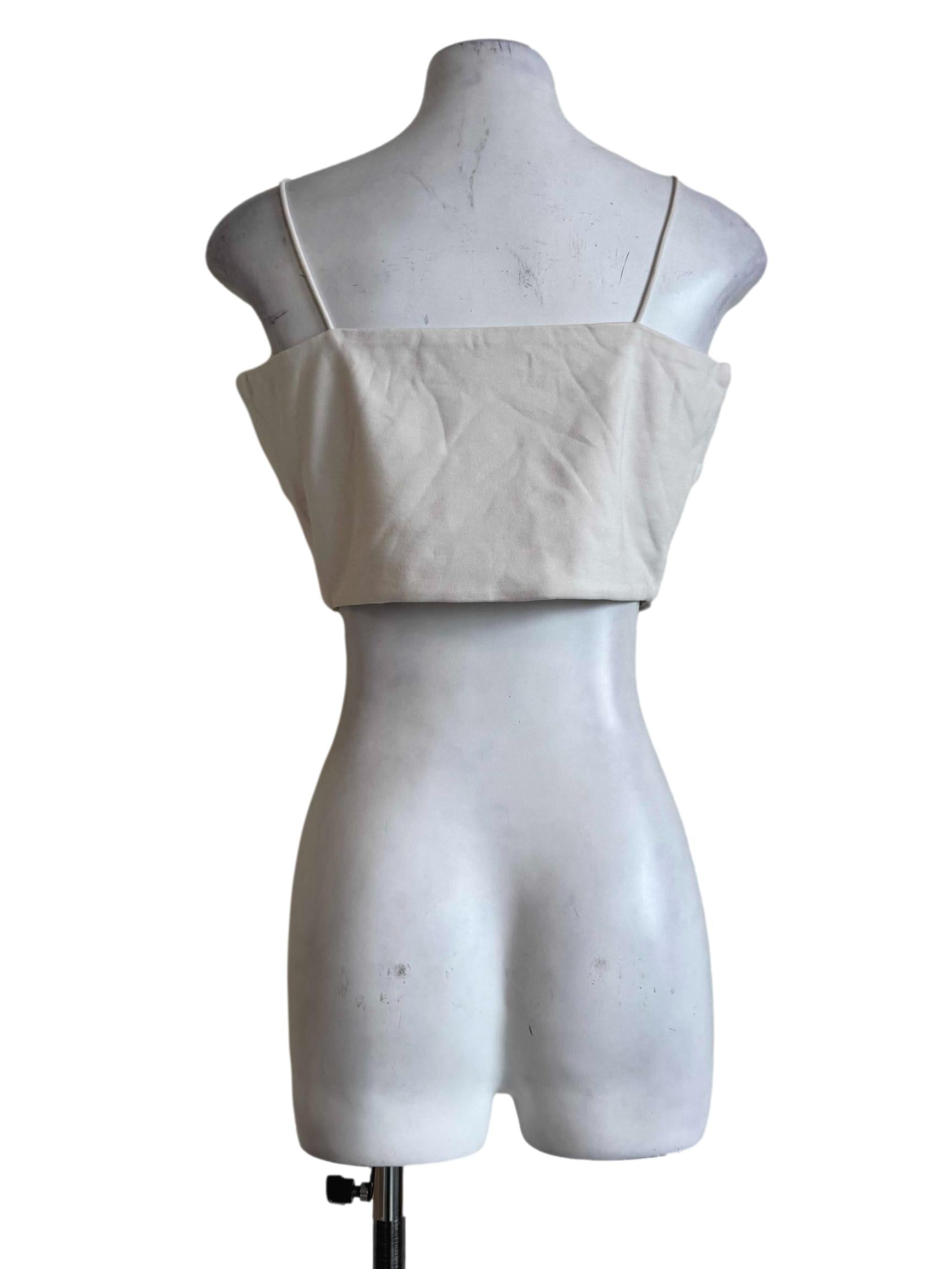 Salt White Cropped Cami Top