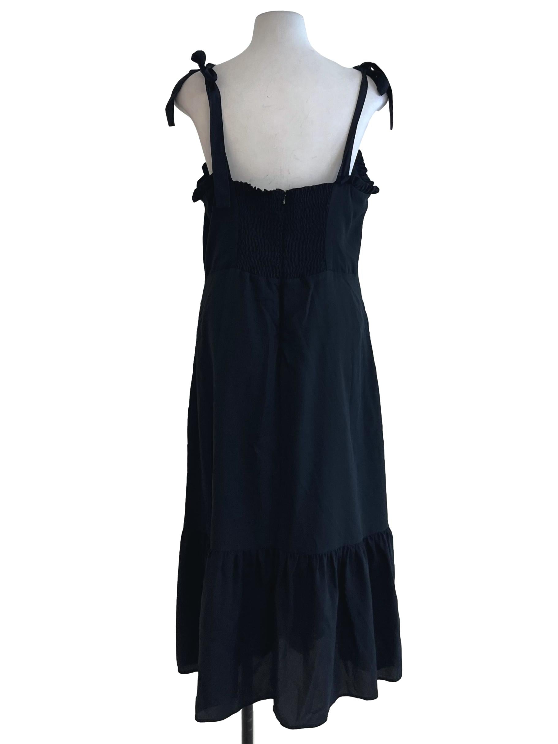 Black Sweetheart Neckline A-Line Dress