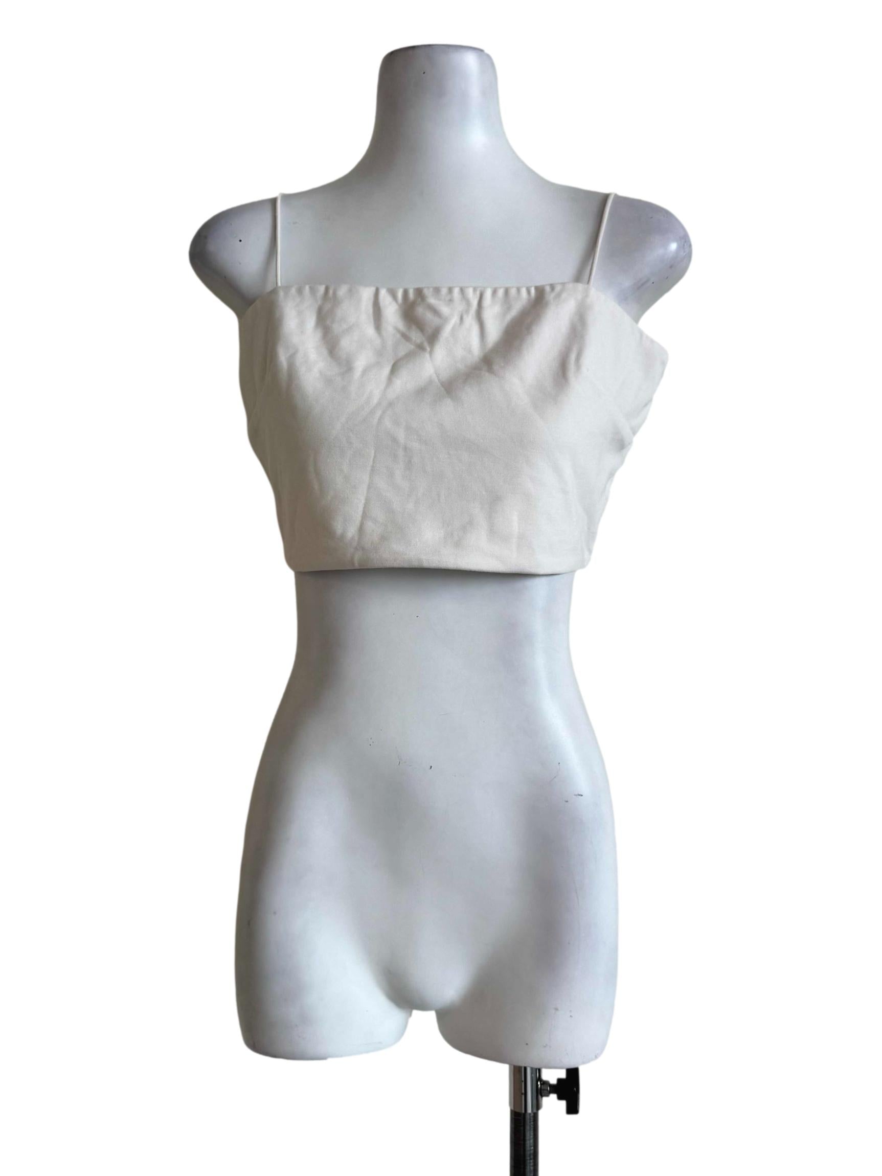 Salt White Cropped Cami Top