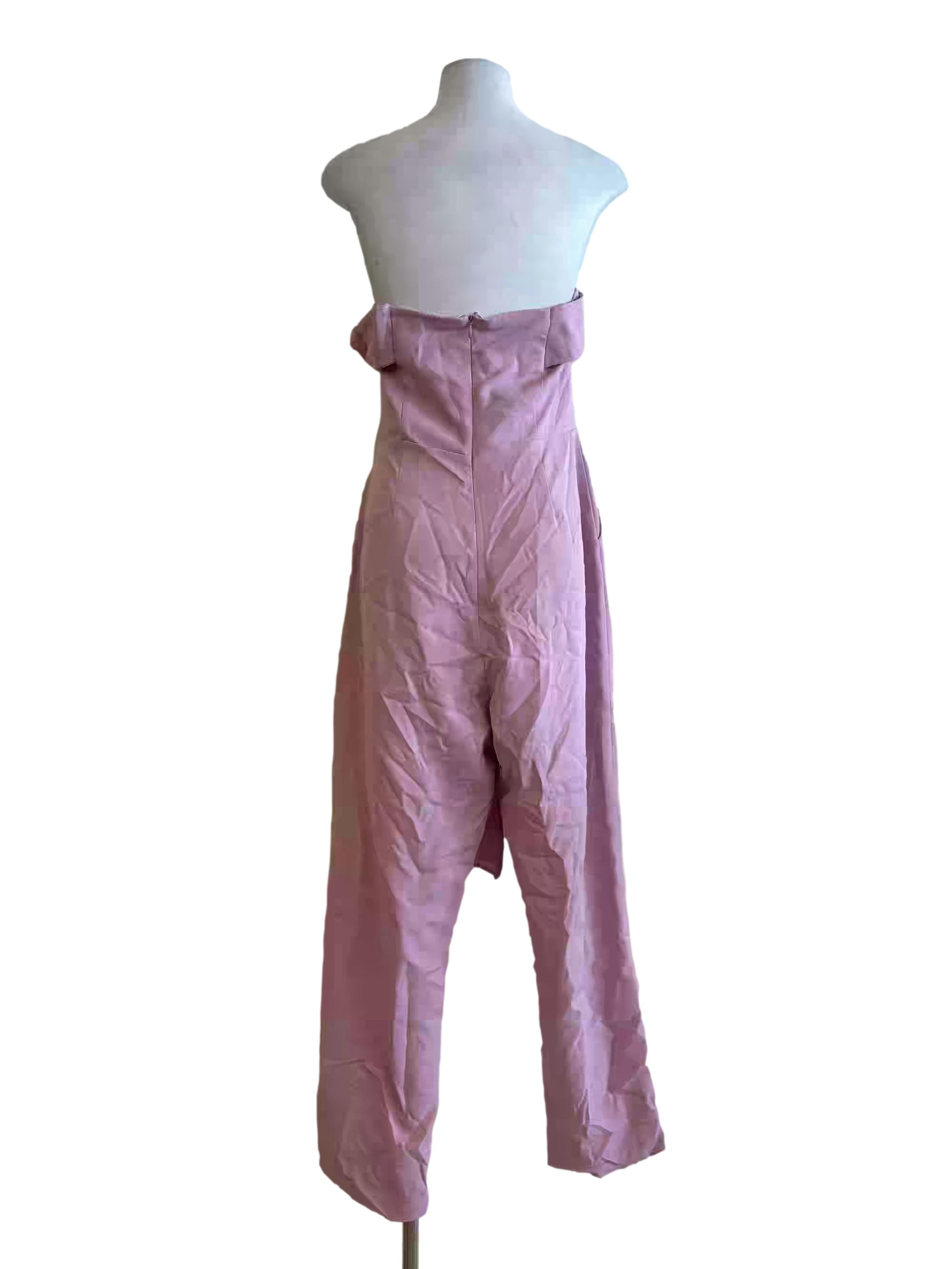 Sherbet Pink Strapless Off Shoulder Jumpsuit