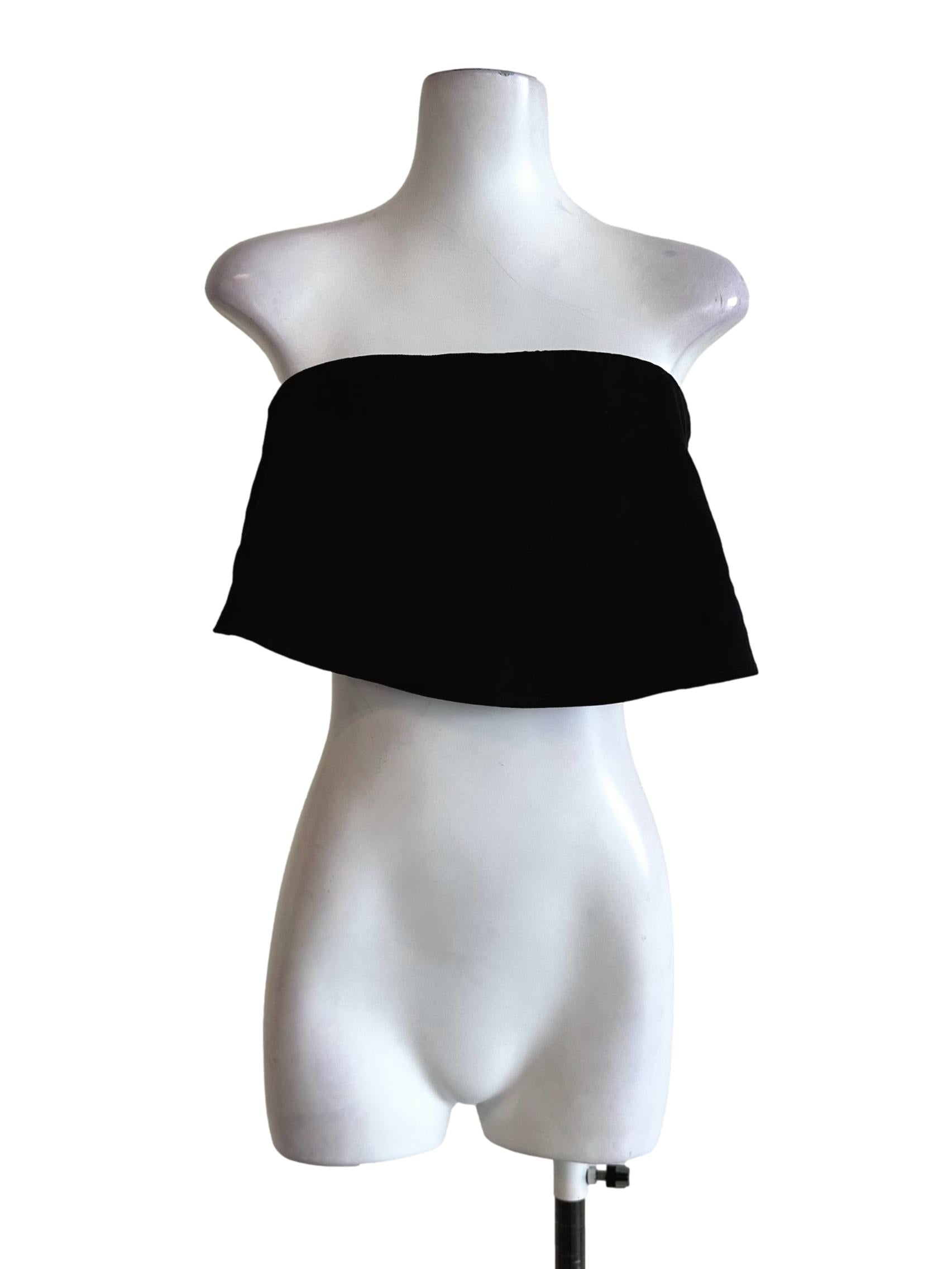 Black Padded Tube Top YHF