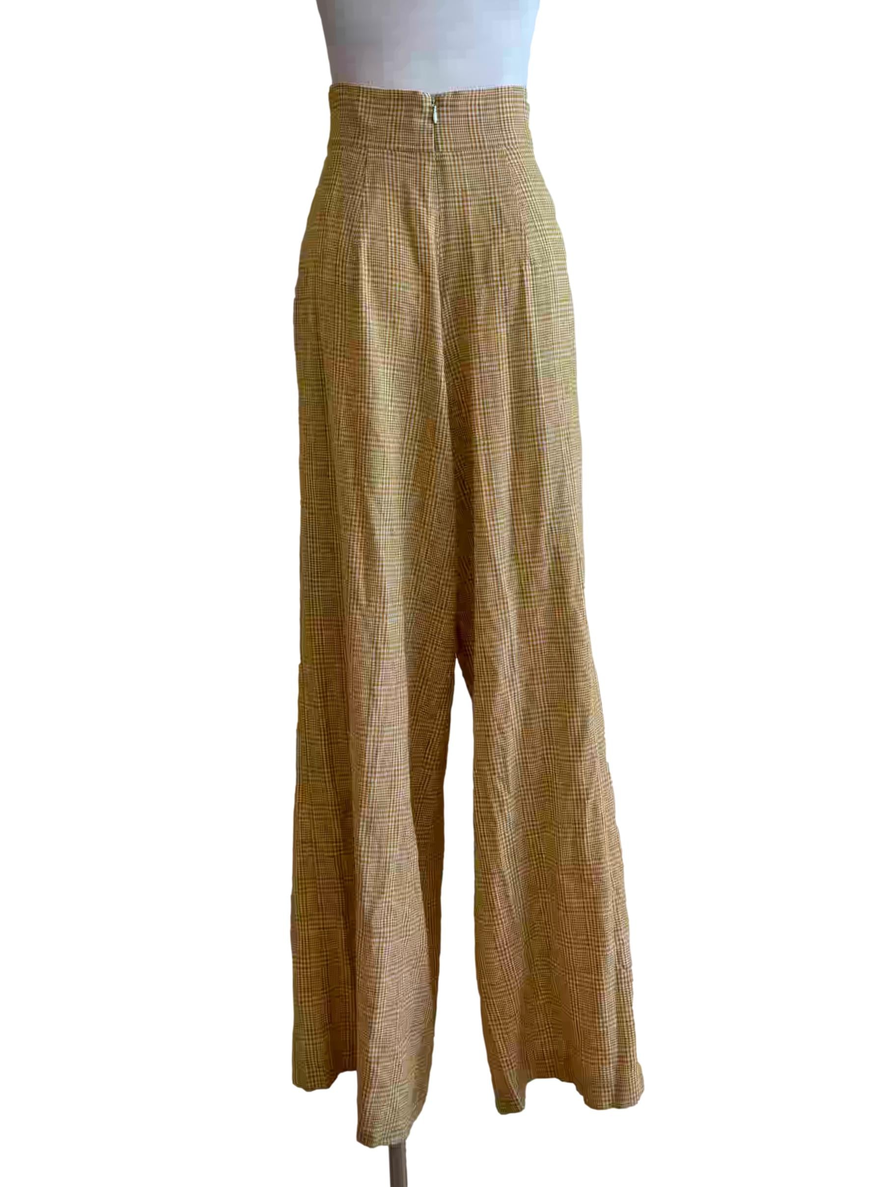 Mellow Yellow Checkered High Waisted Pants