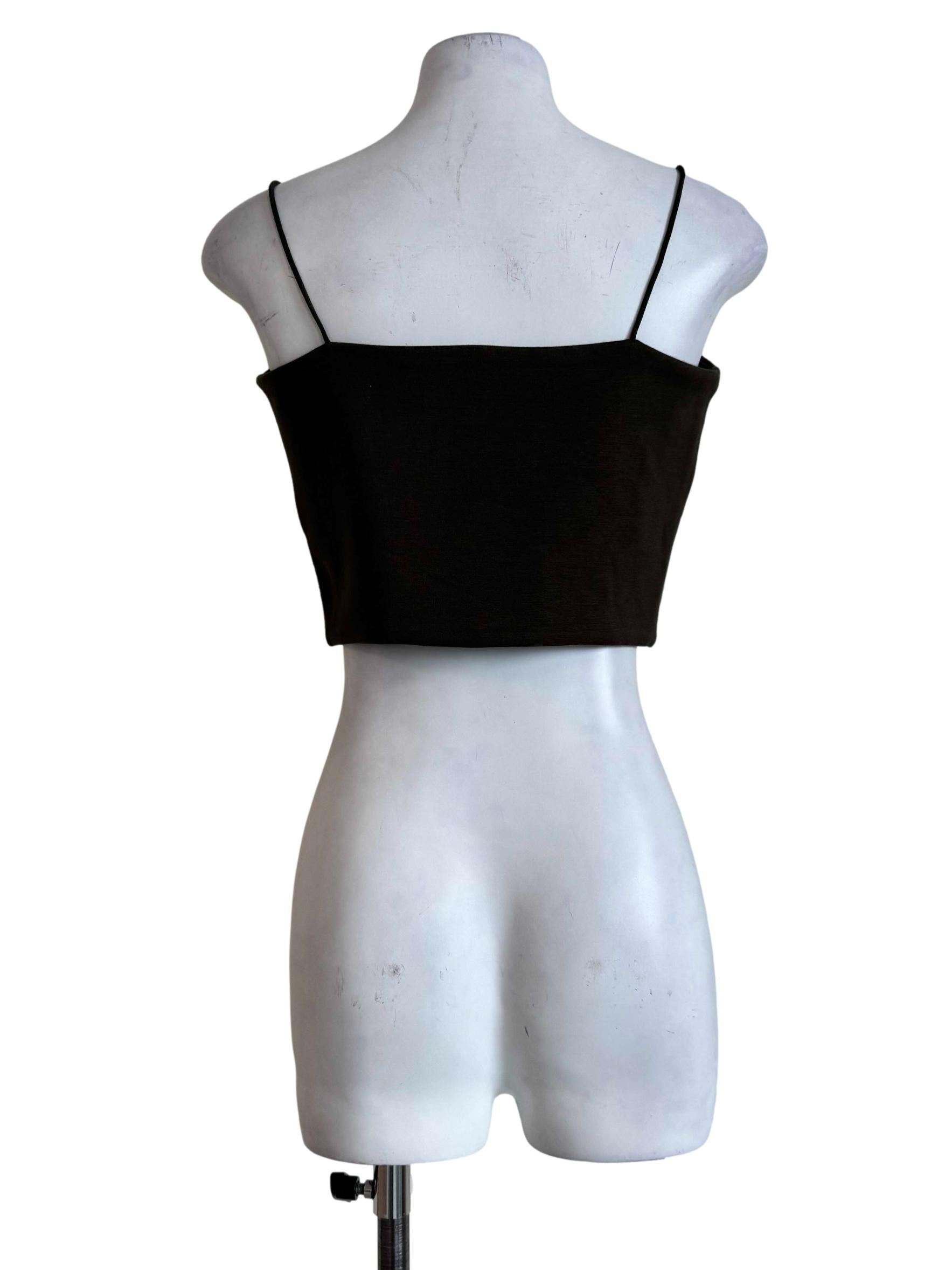 Army Green Cropped Cami Top
