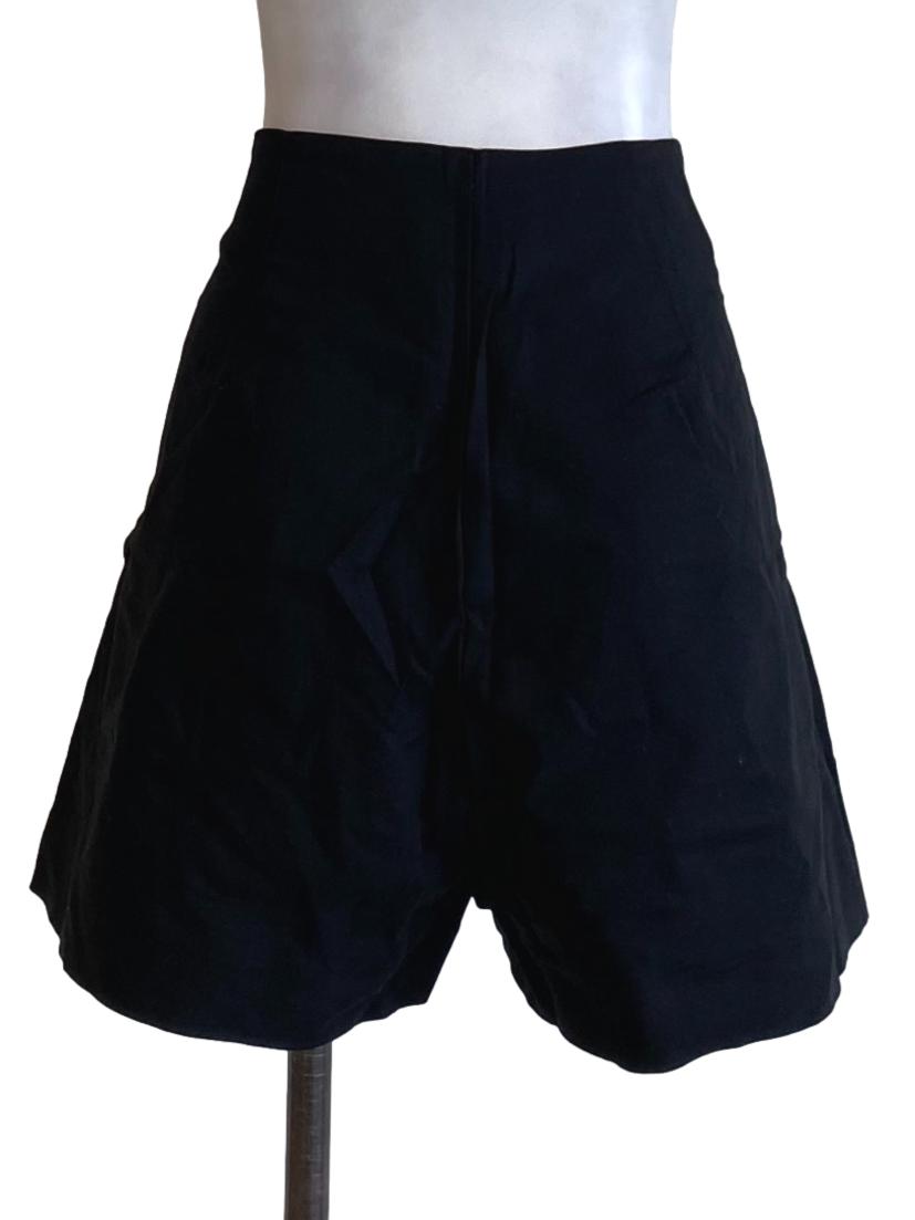 Rich Black Regular Wide Leg Baggy Shorts