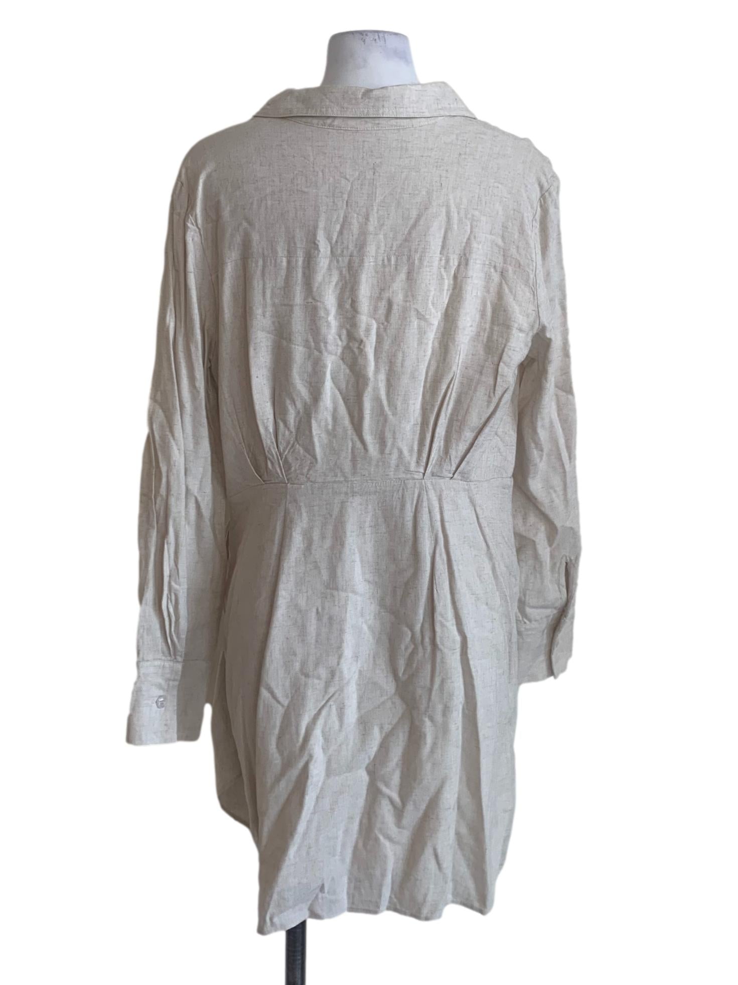 Oat Beige Shirt Dress