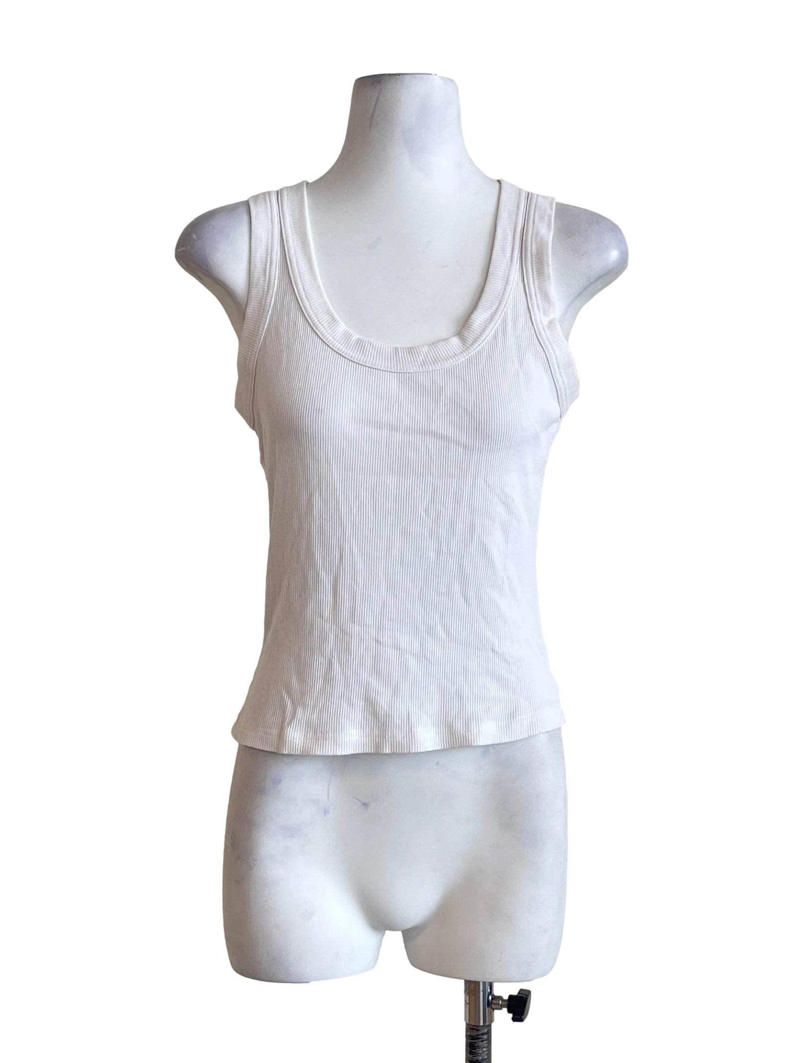 Off White Halter Sleeveless Tank Top