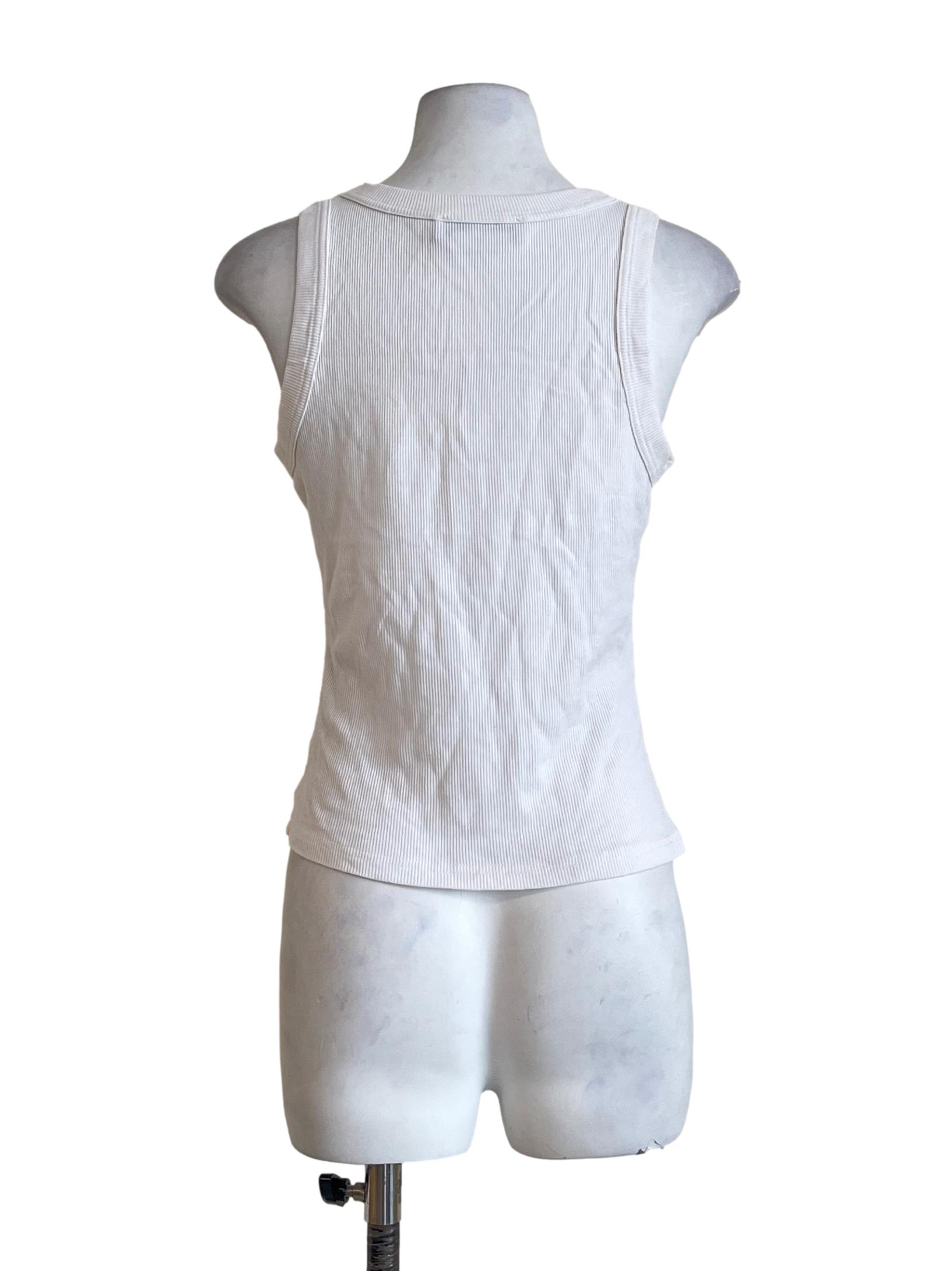 Off White Halter Sleeveless Tank Top