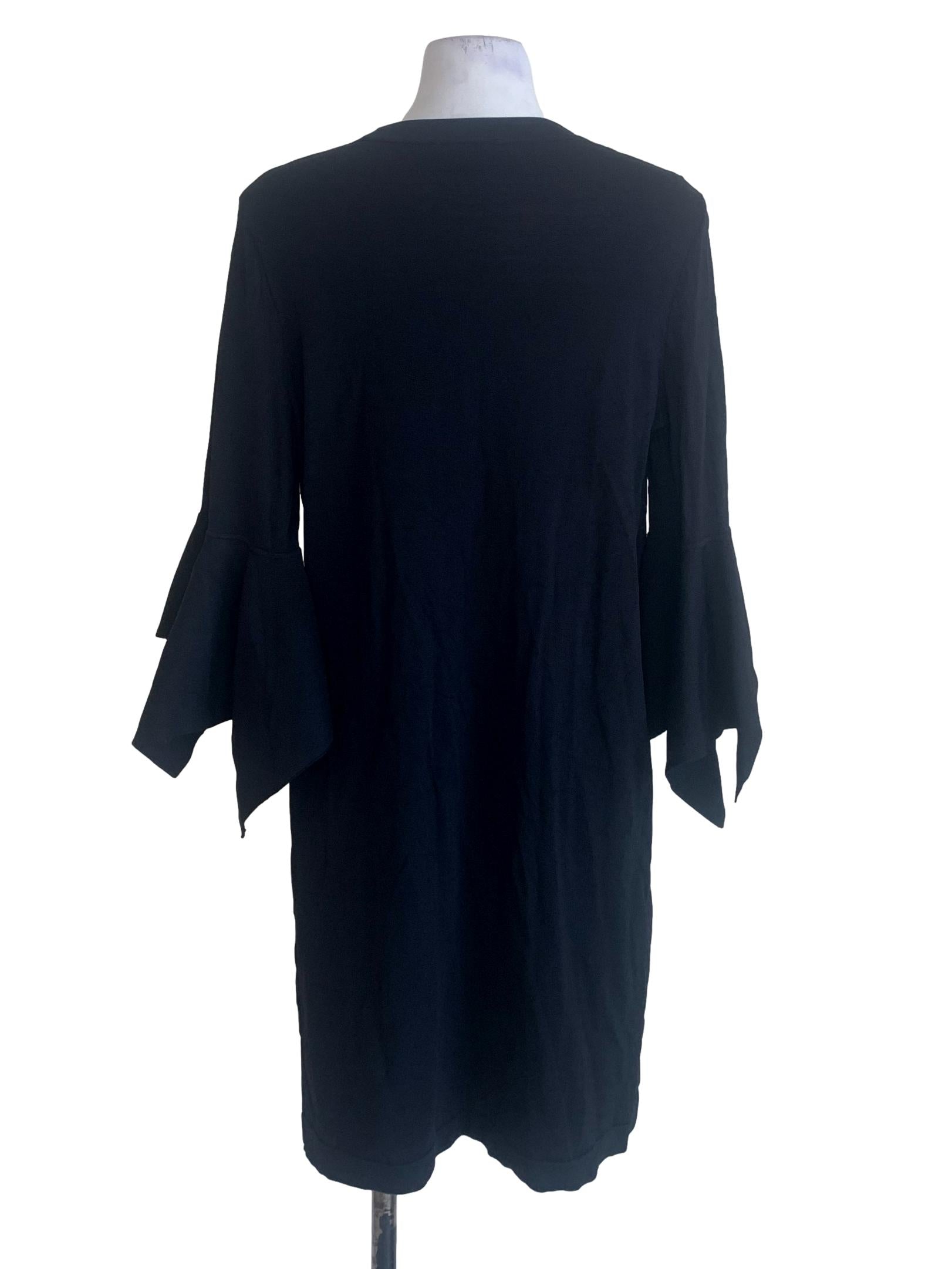 Black Round Neck Long Sleeve Dress