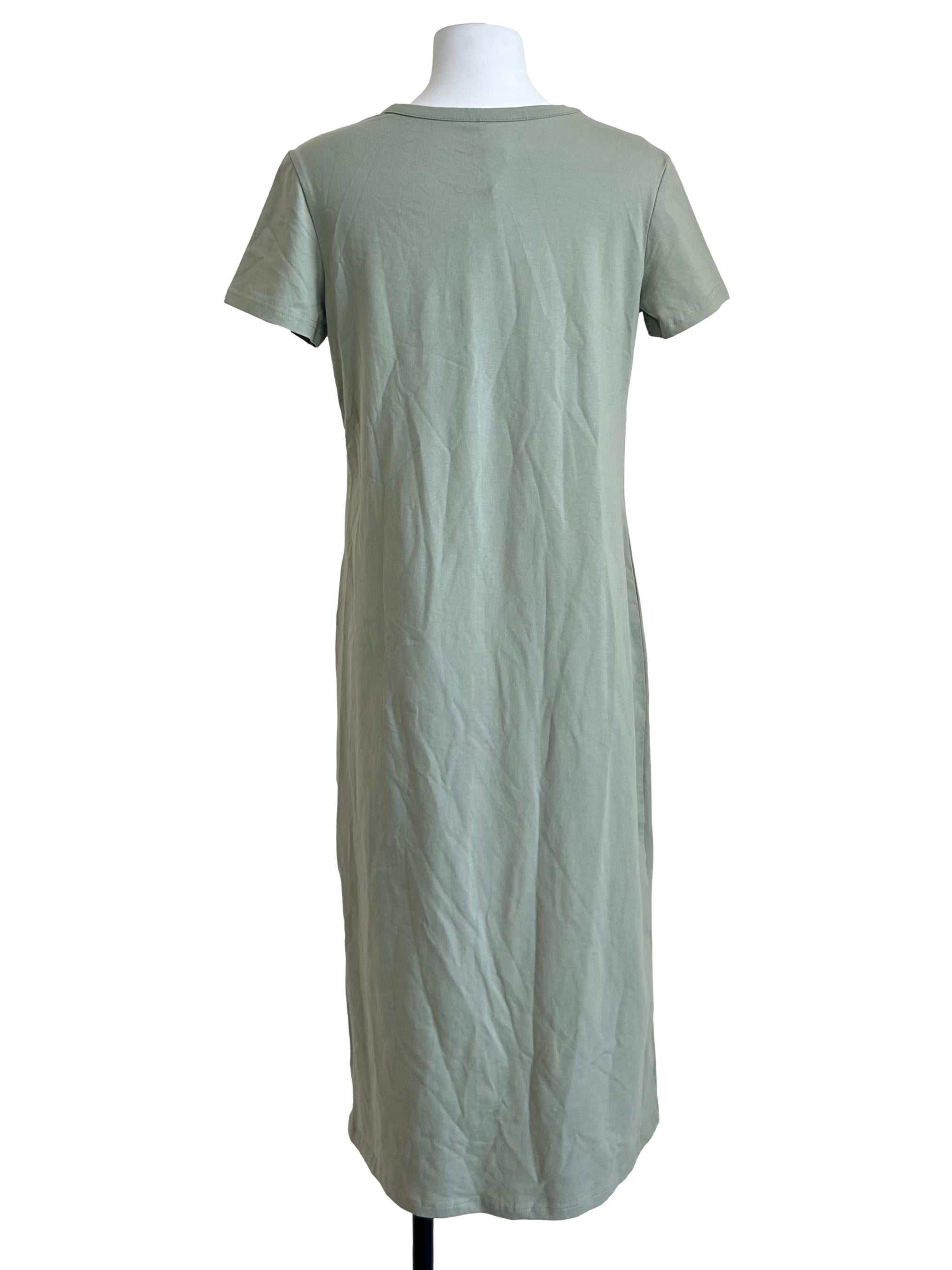 Sage Green Short Sleeve T-Shirt Dress