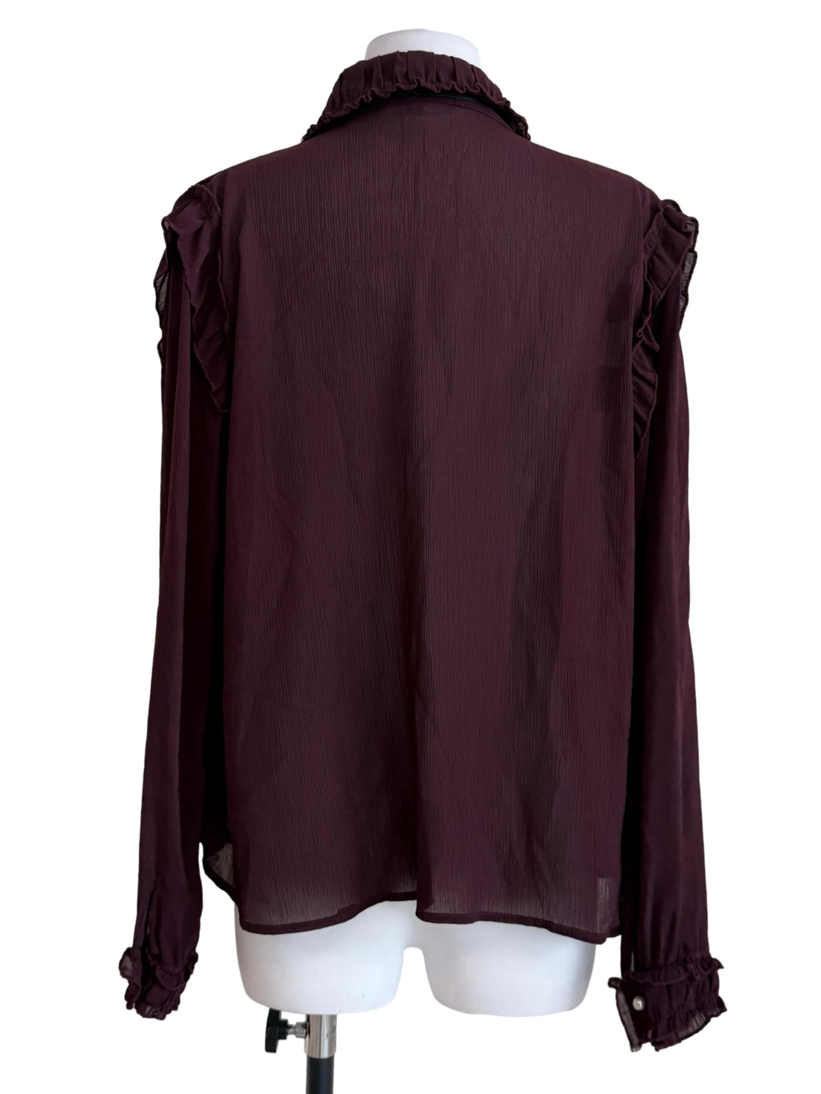 Plum Purple Sheer Top