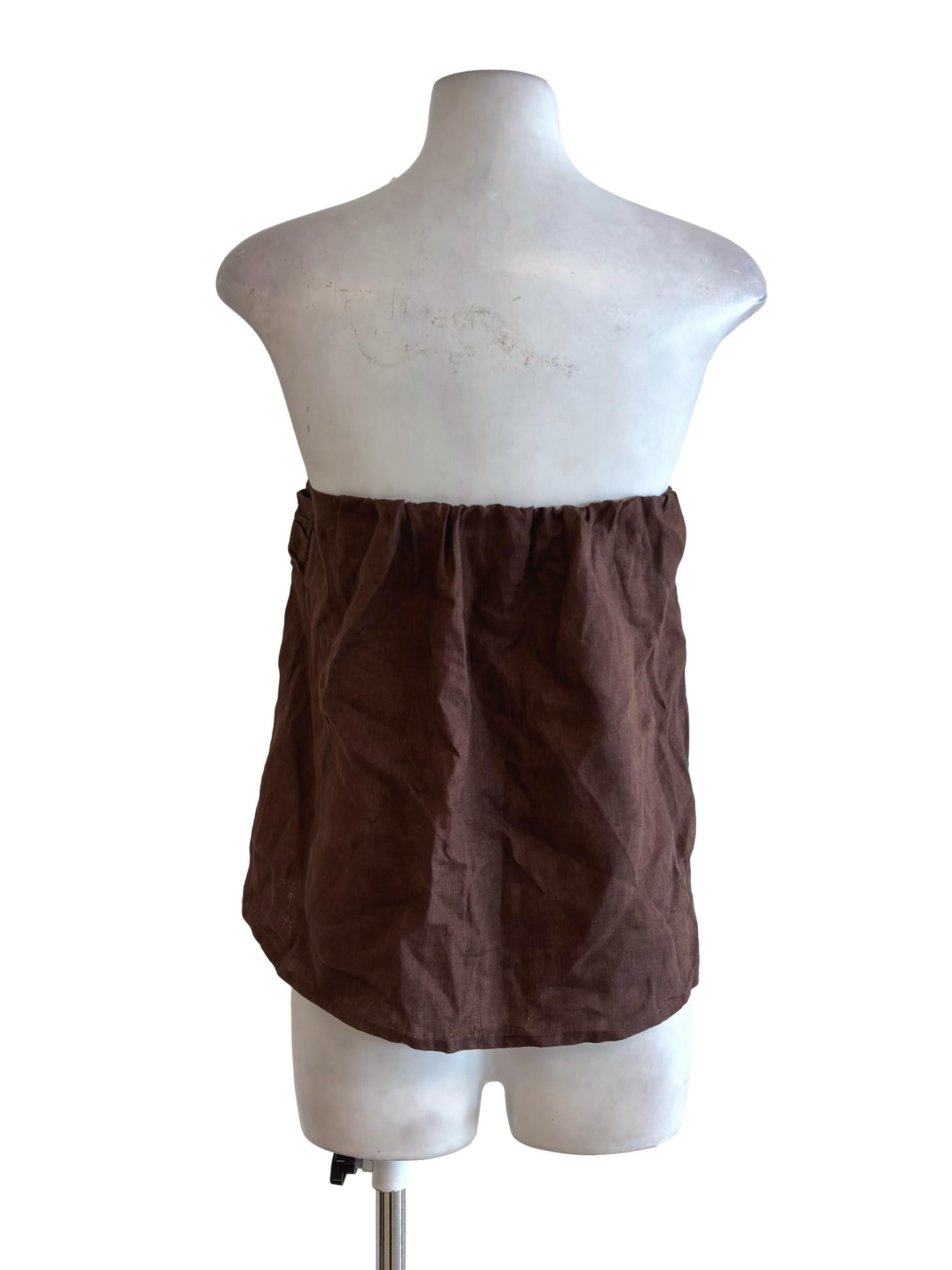 Hickory Brown Ruched Top
