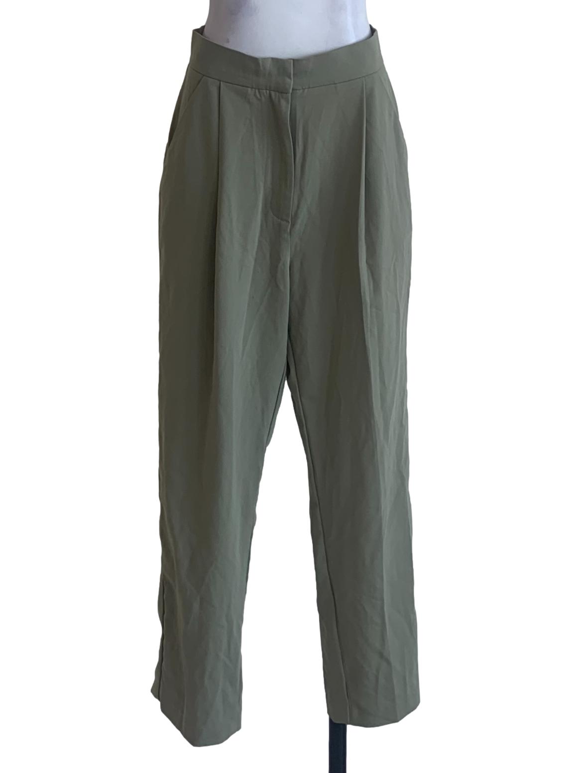 Green Tapered Pleat Pants OSN