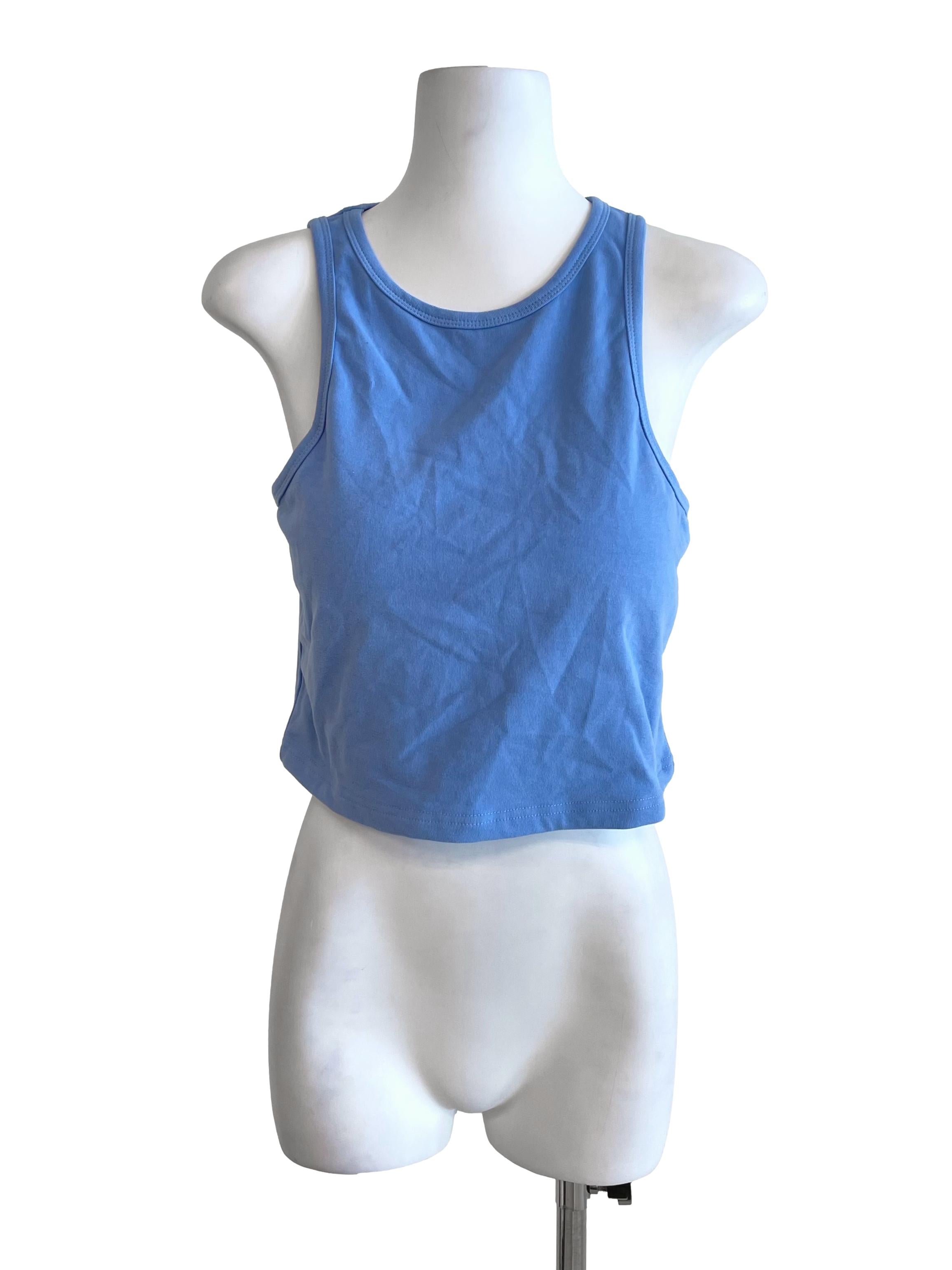 Ice Blue Crop Tank Top TTR