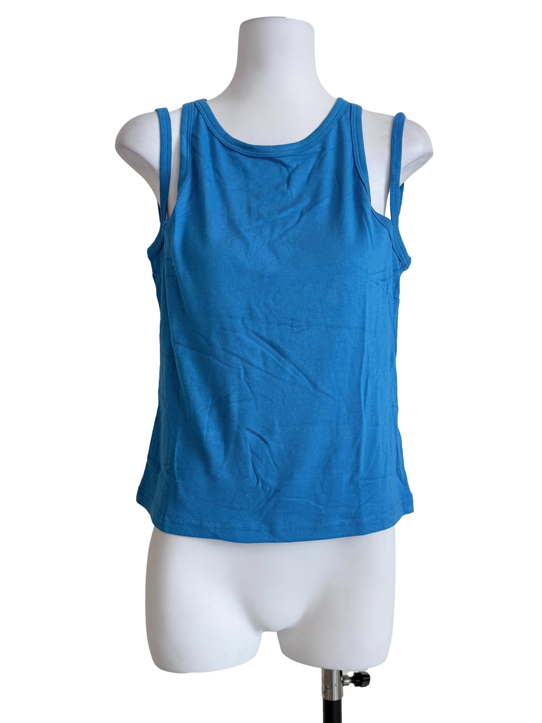 Blue Jayla Double Strap Tank Top