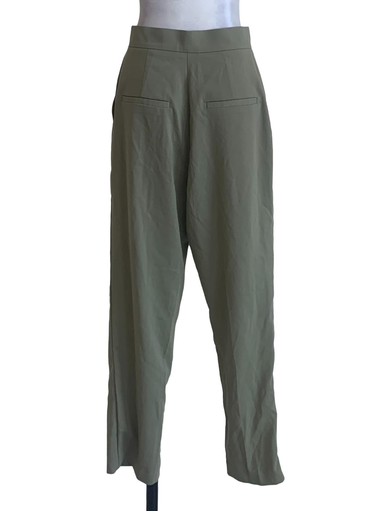 Green Tapered Pleat Pants OSN