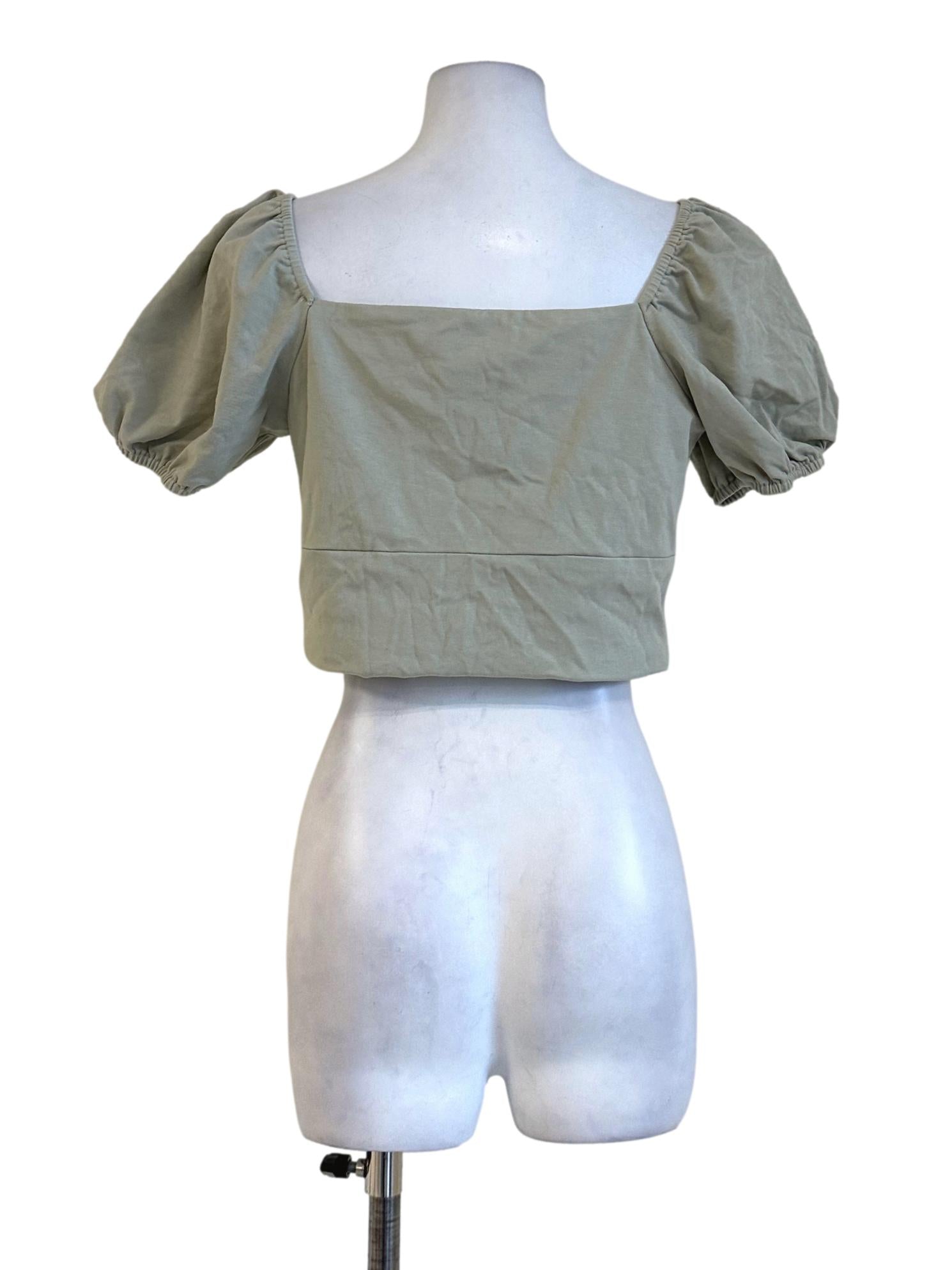 Olive Green Crop Top