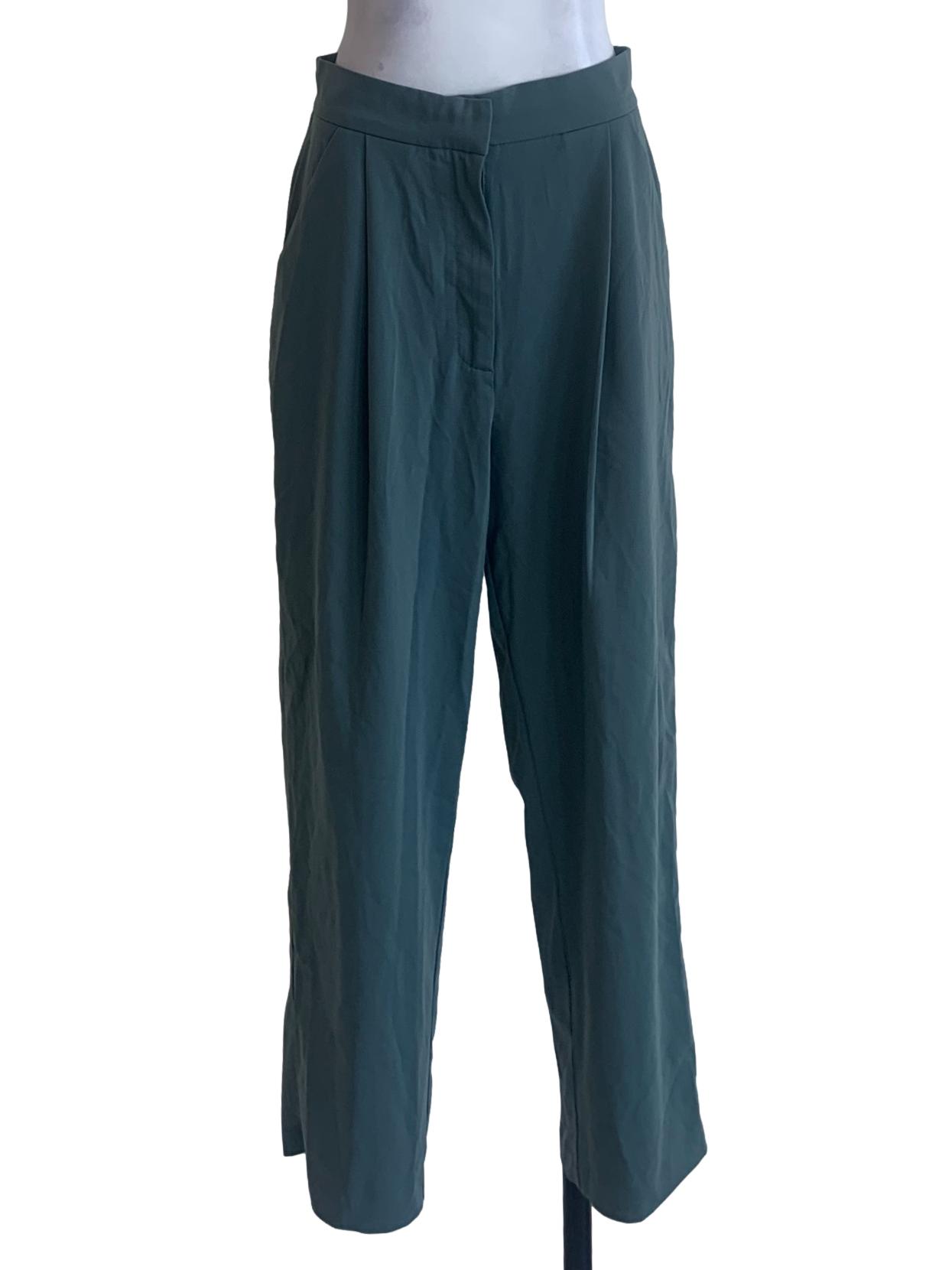 Teal Tapered Pleat Pants OSN