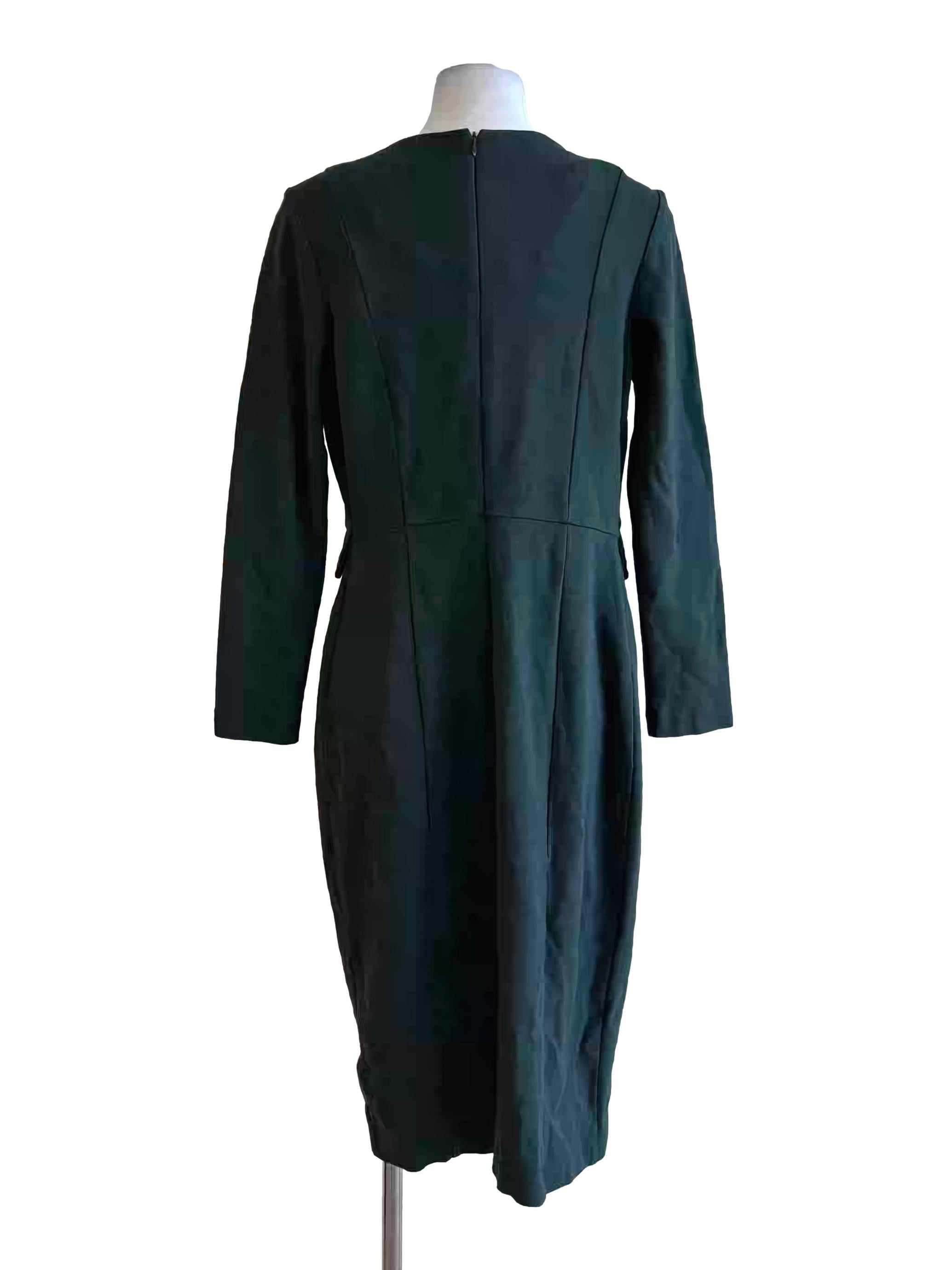 Emerald Green Long Sleeve Pencil Dress