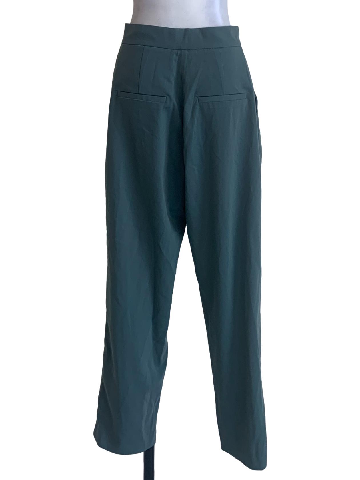 Teal Tapered Pleat Pants OSN