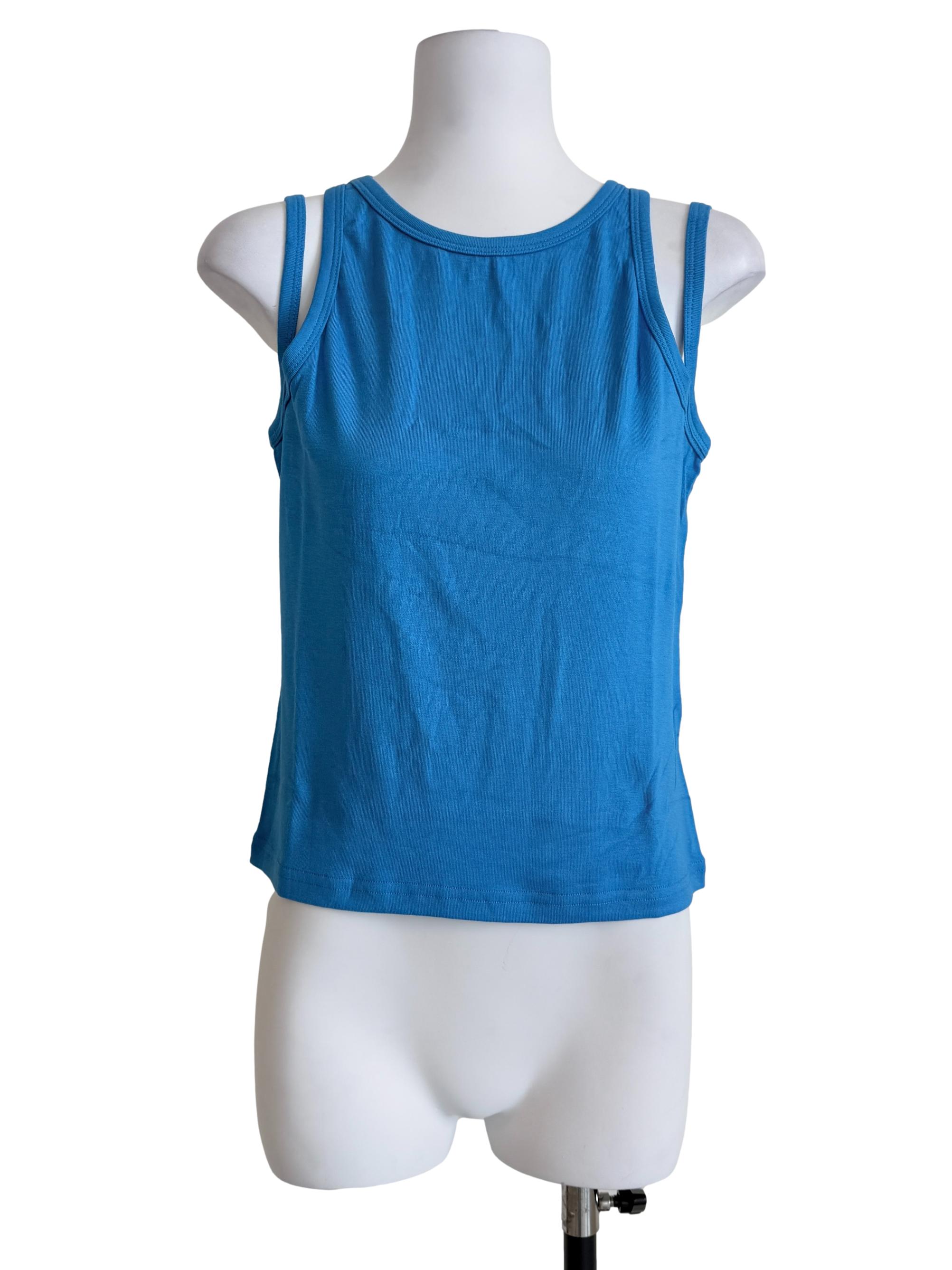 Blue Jayla Double Strap Tank Top