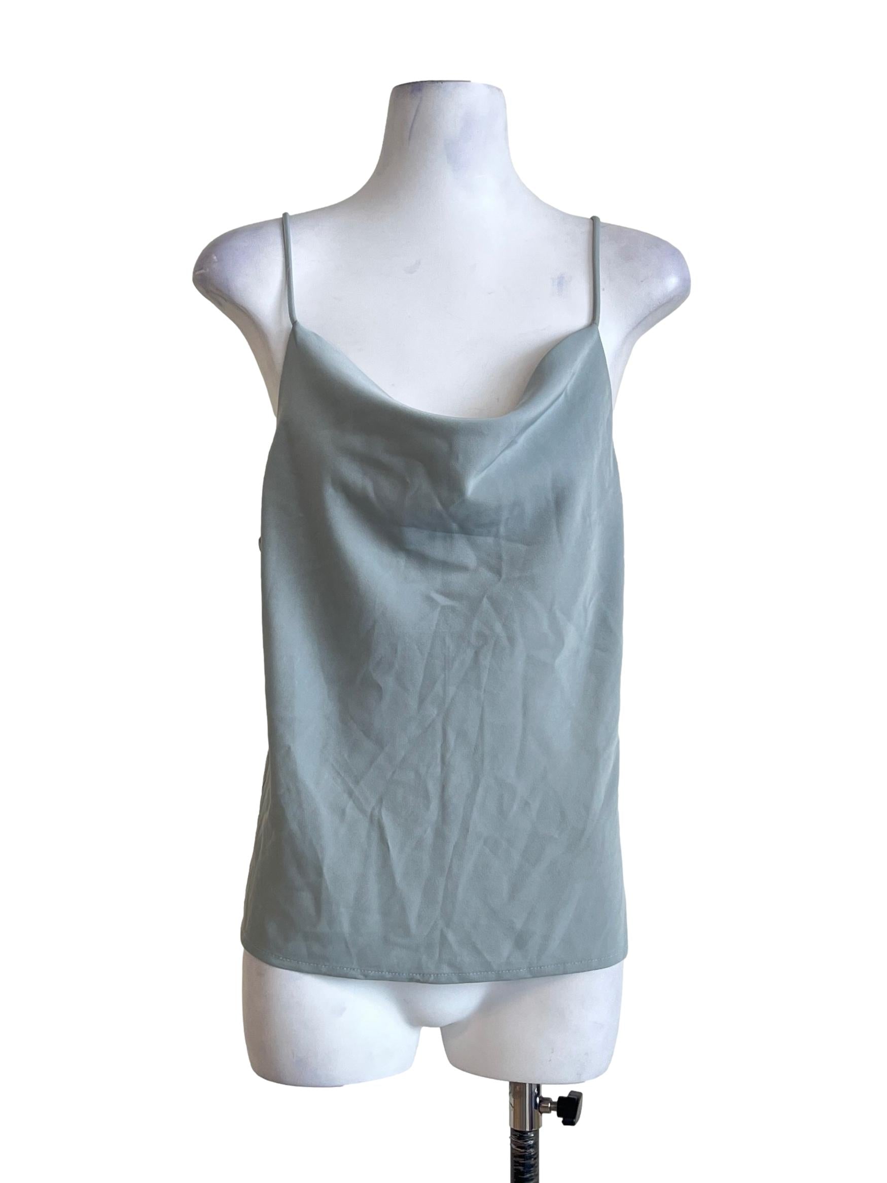 Mint Green Cowl Sleeveless Top