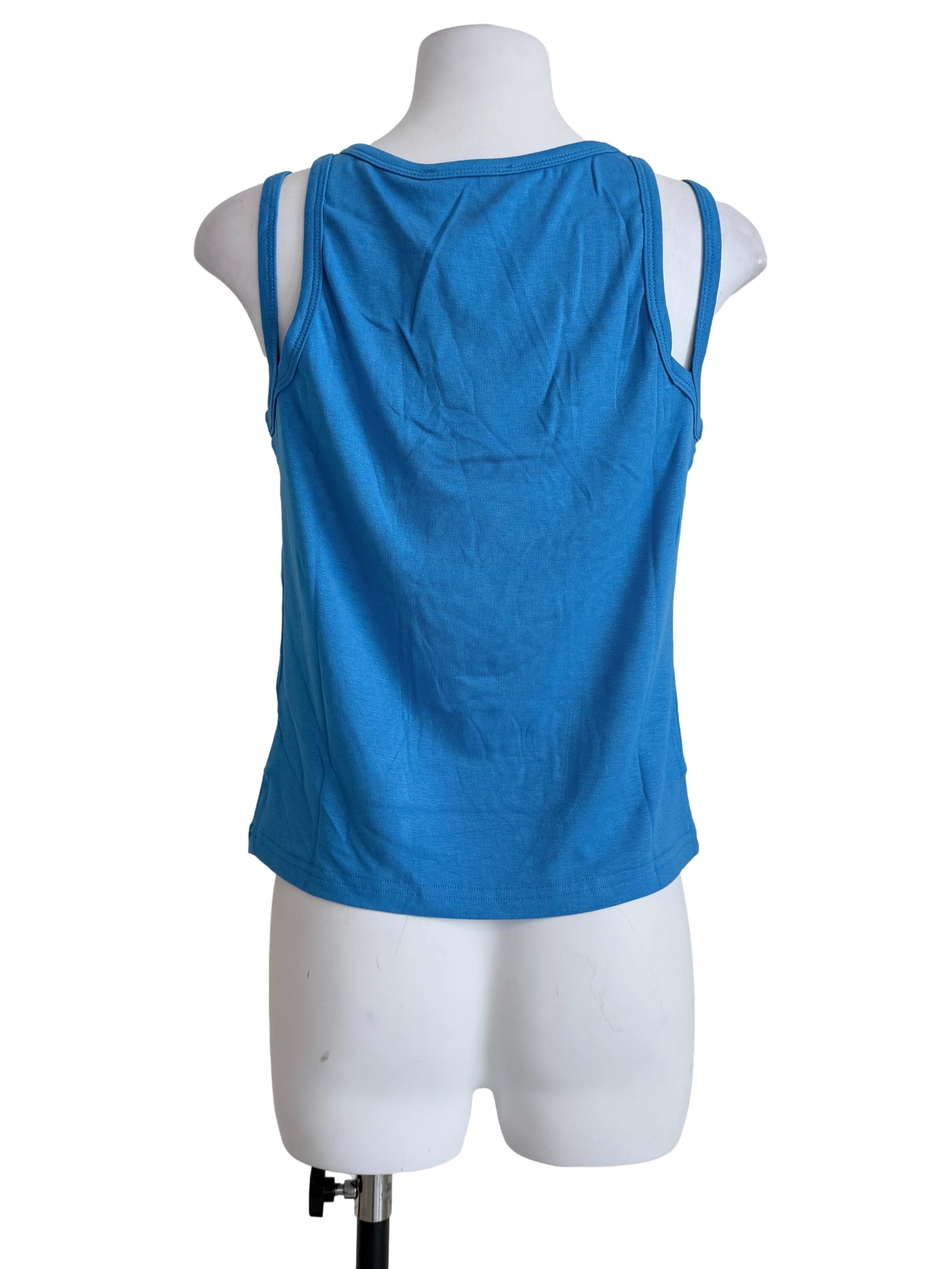 Blue Jayla Double Strap Tank Top