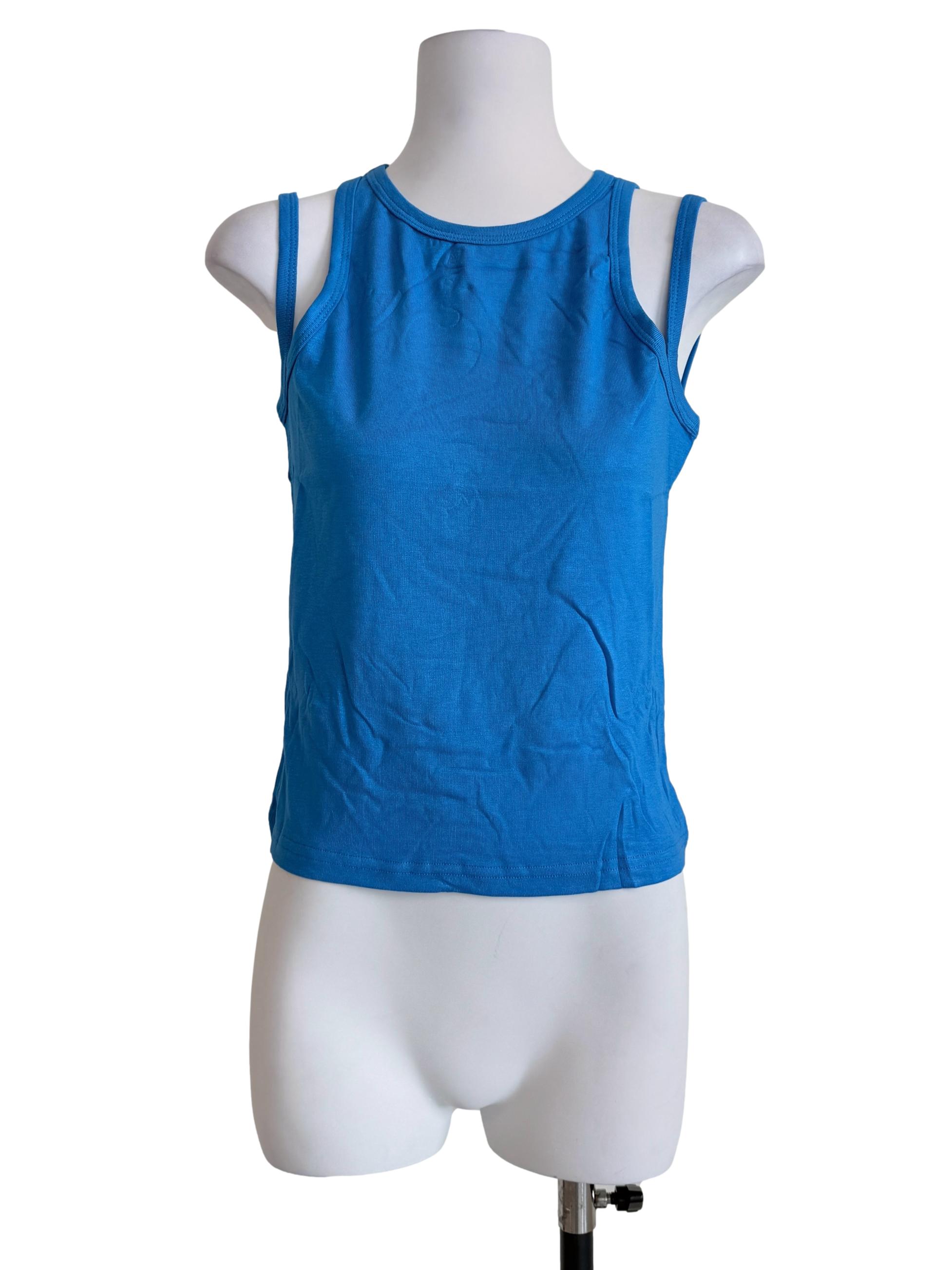 Blue Jayla Double Strap Tank Top