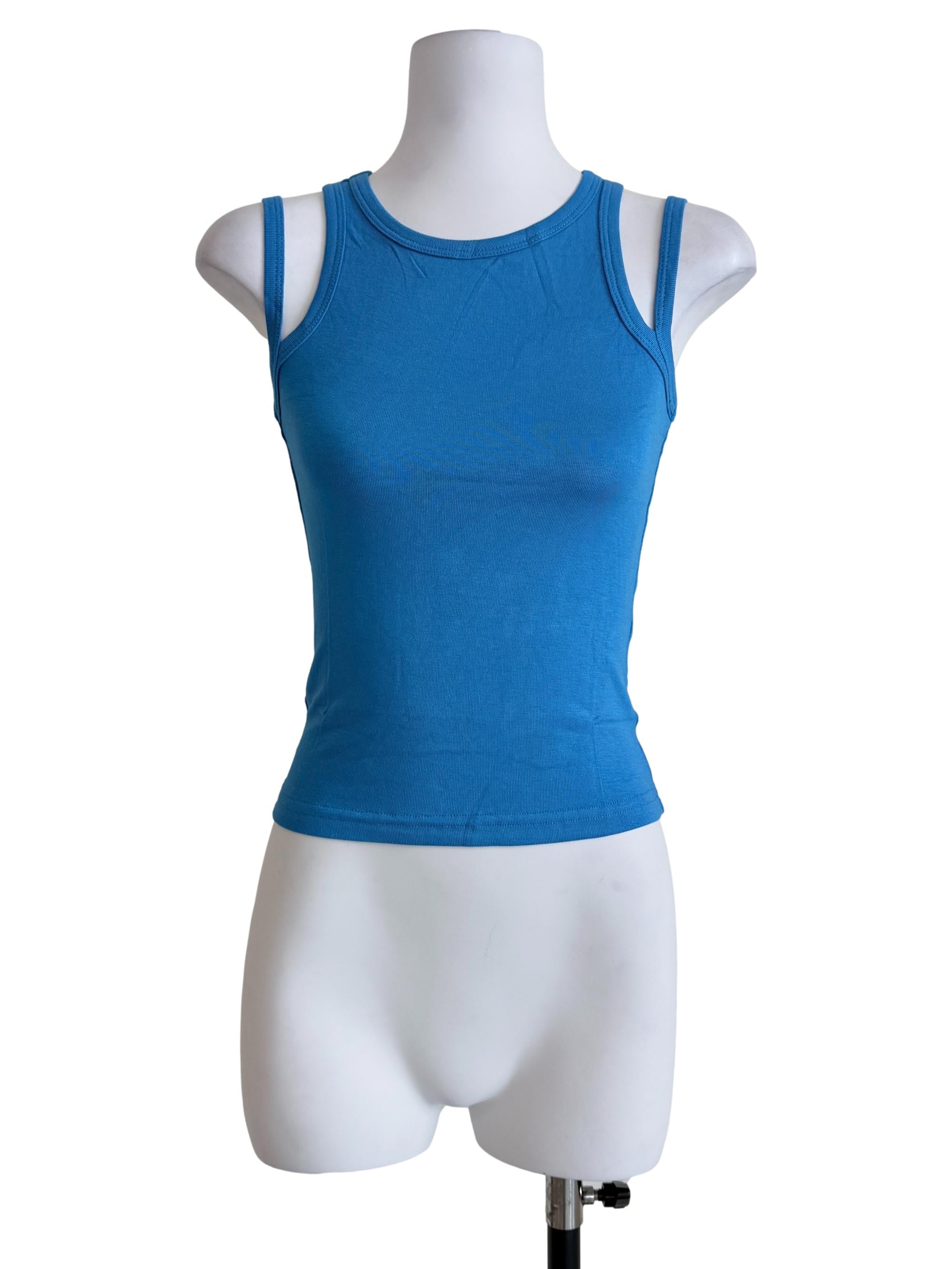 Blue Jayla Double Strap Tank Top