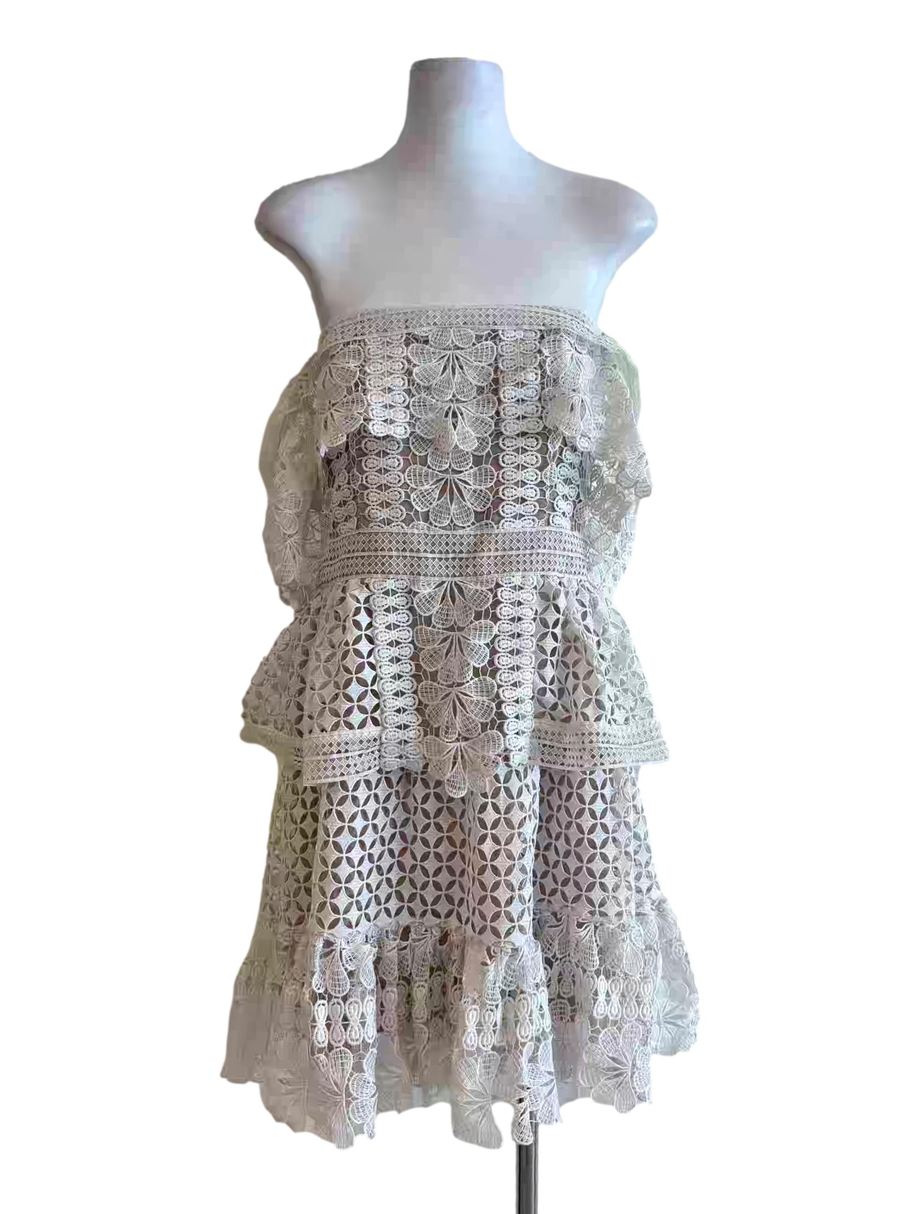 Pearl White Off Shoulder Lace Dress