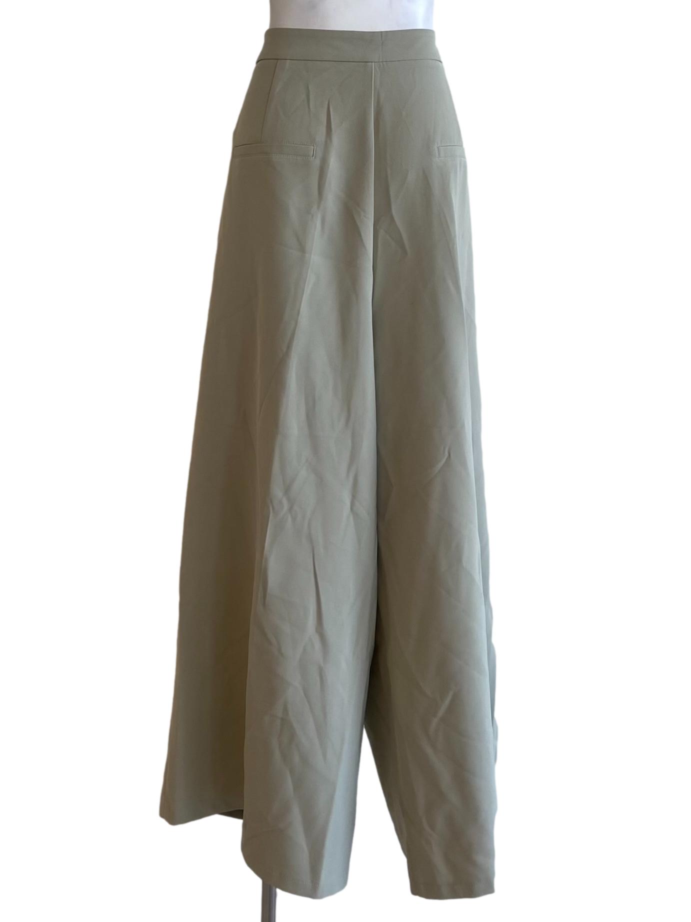 Apple Green Twill Formal Long Pants