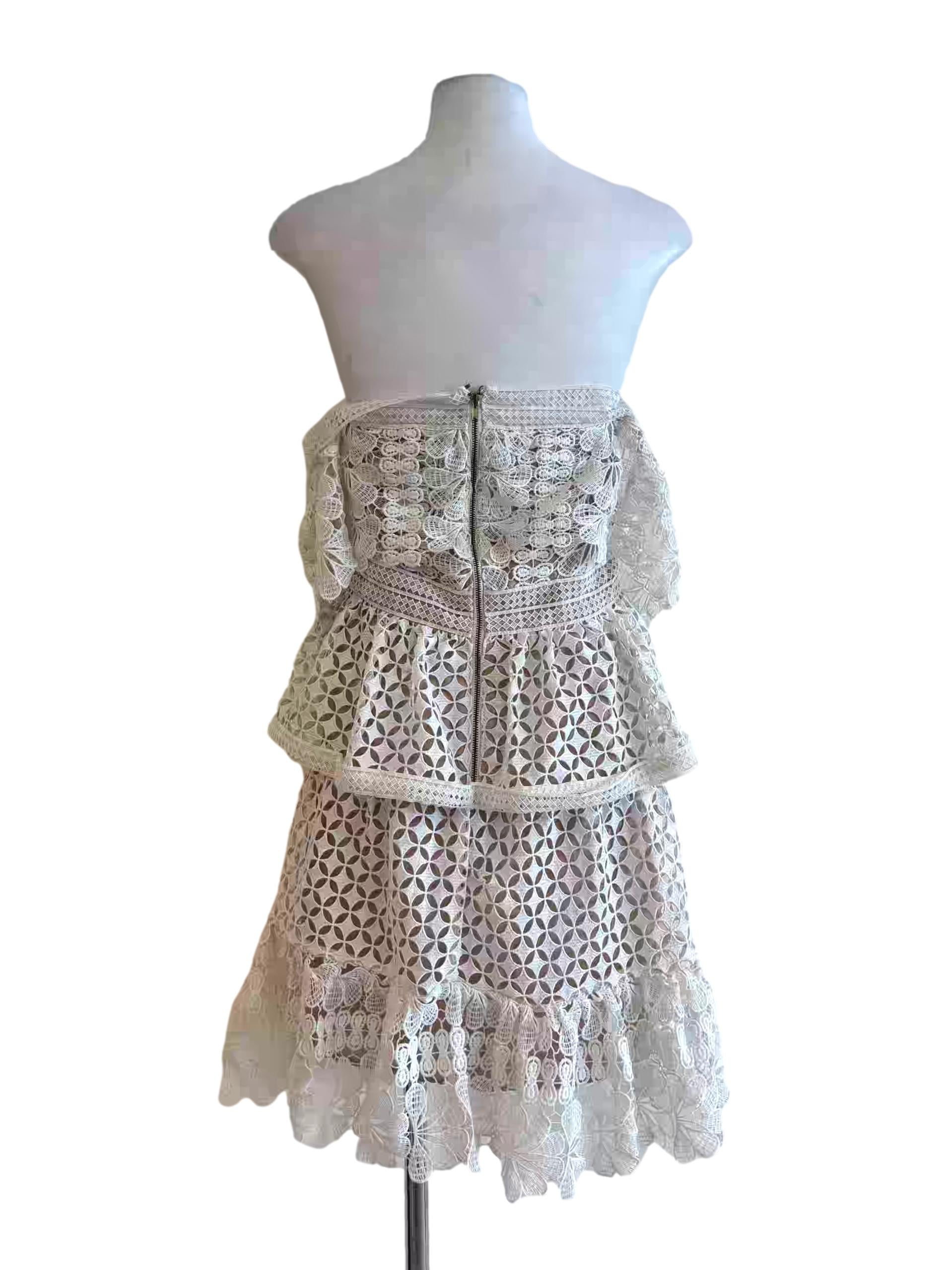 Pearl White Off Shoulder Lace Dress