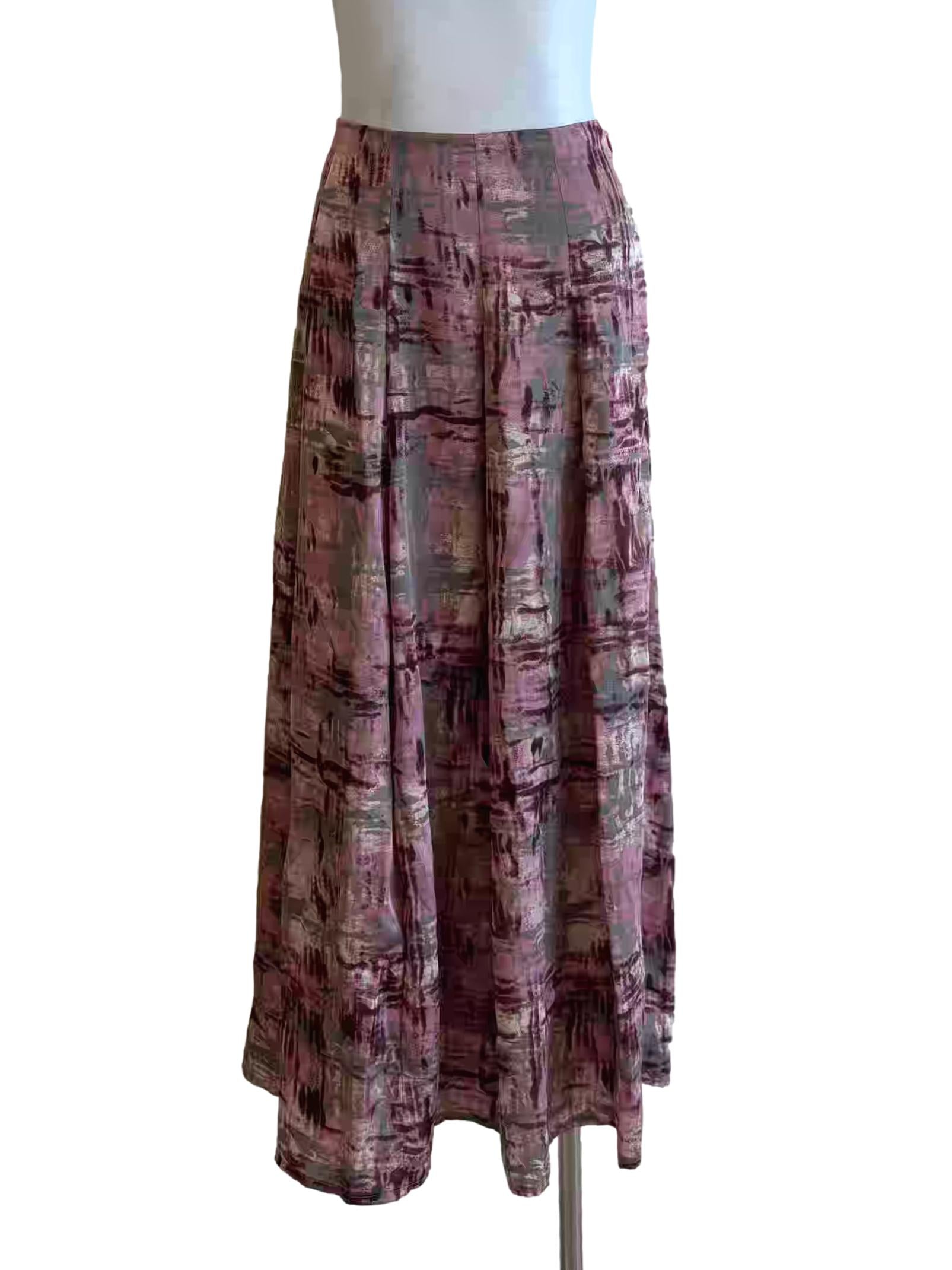 Mulberry Printed Flare Skirt