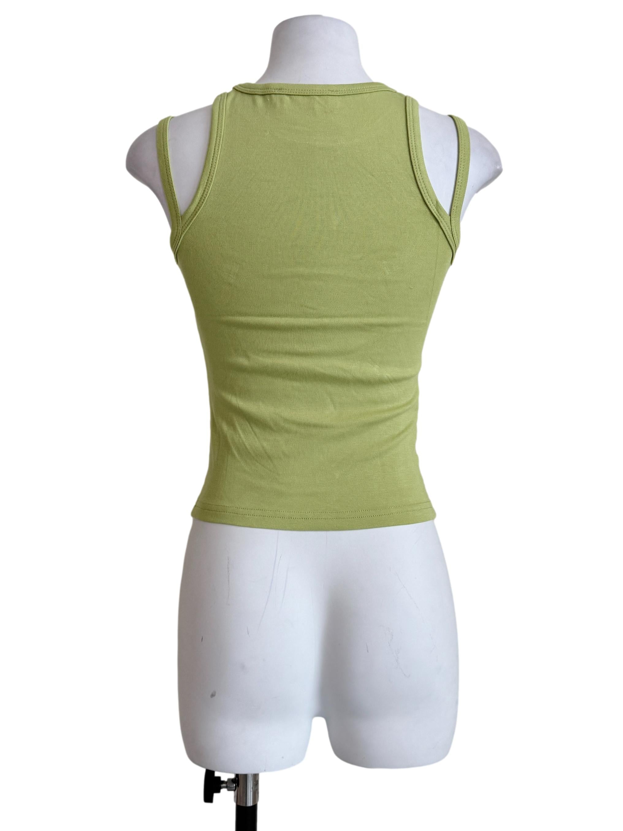 Green Jayla Double Strap Tank Top