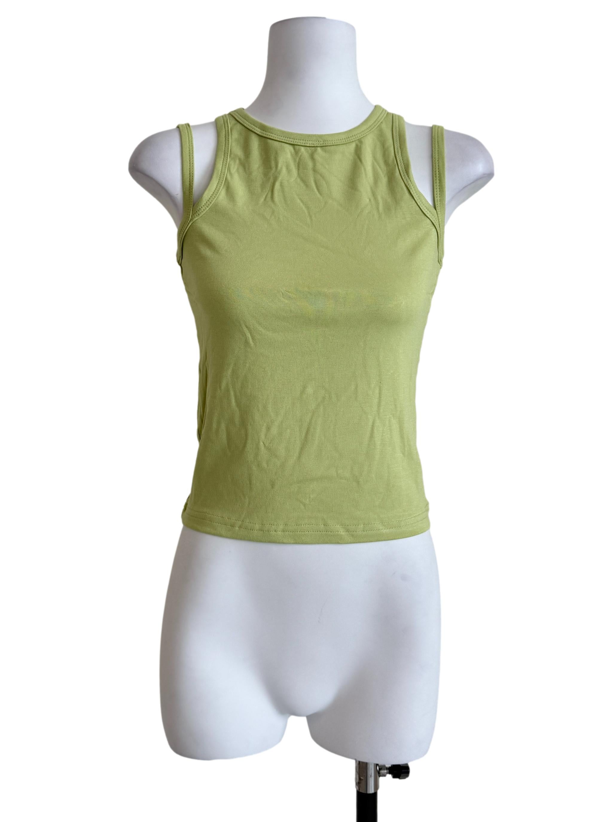 Green Jayla Double Strap Tank Top
