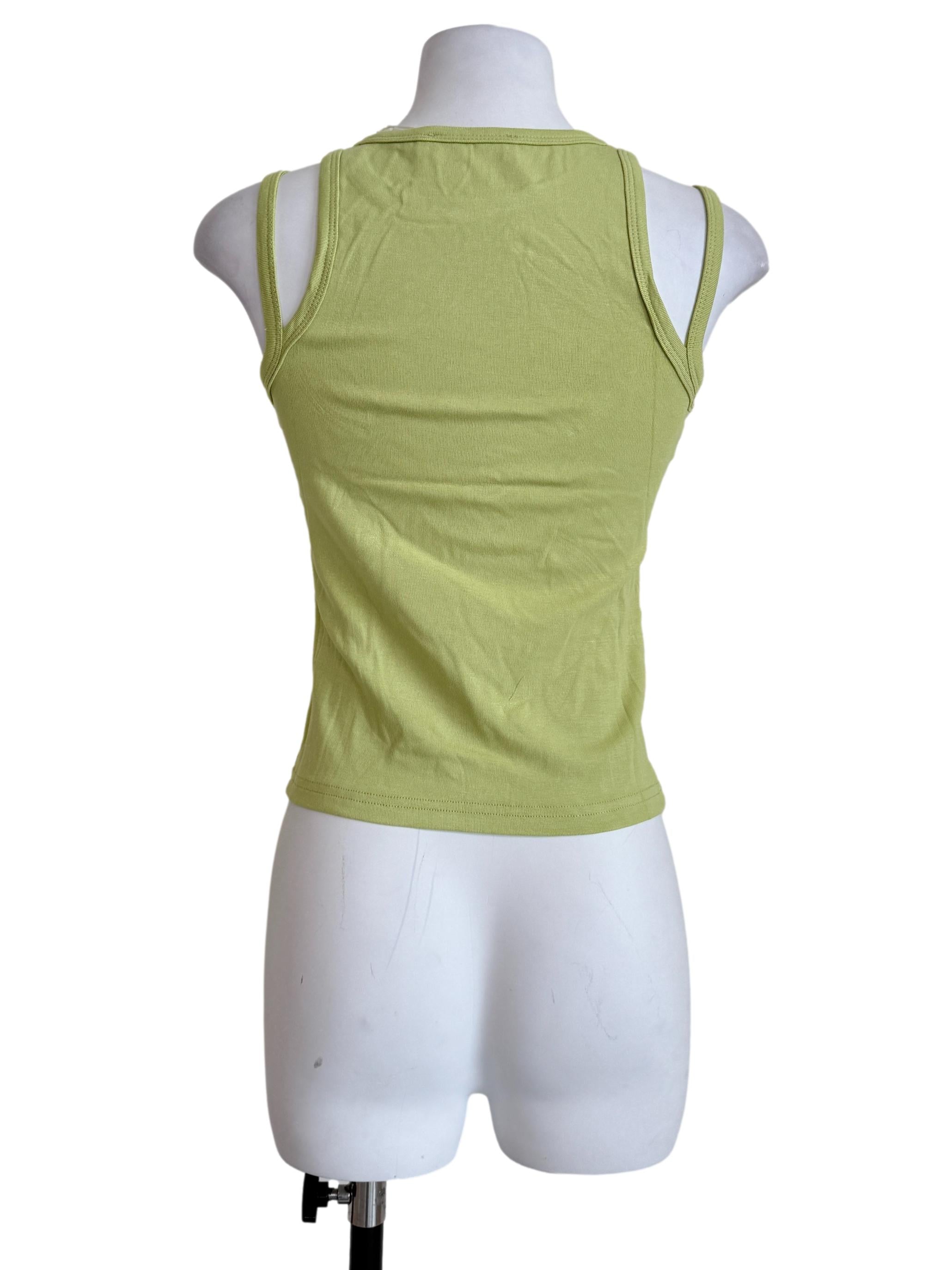 Green Jayla Double Strap Tank Top