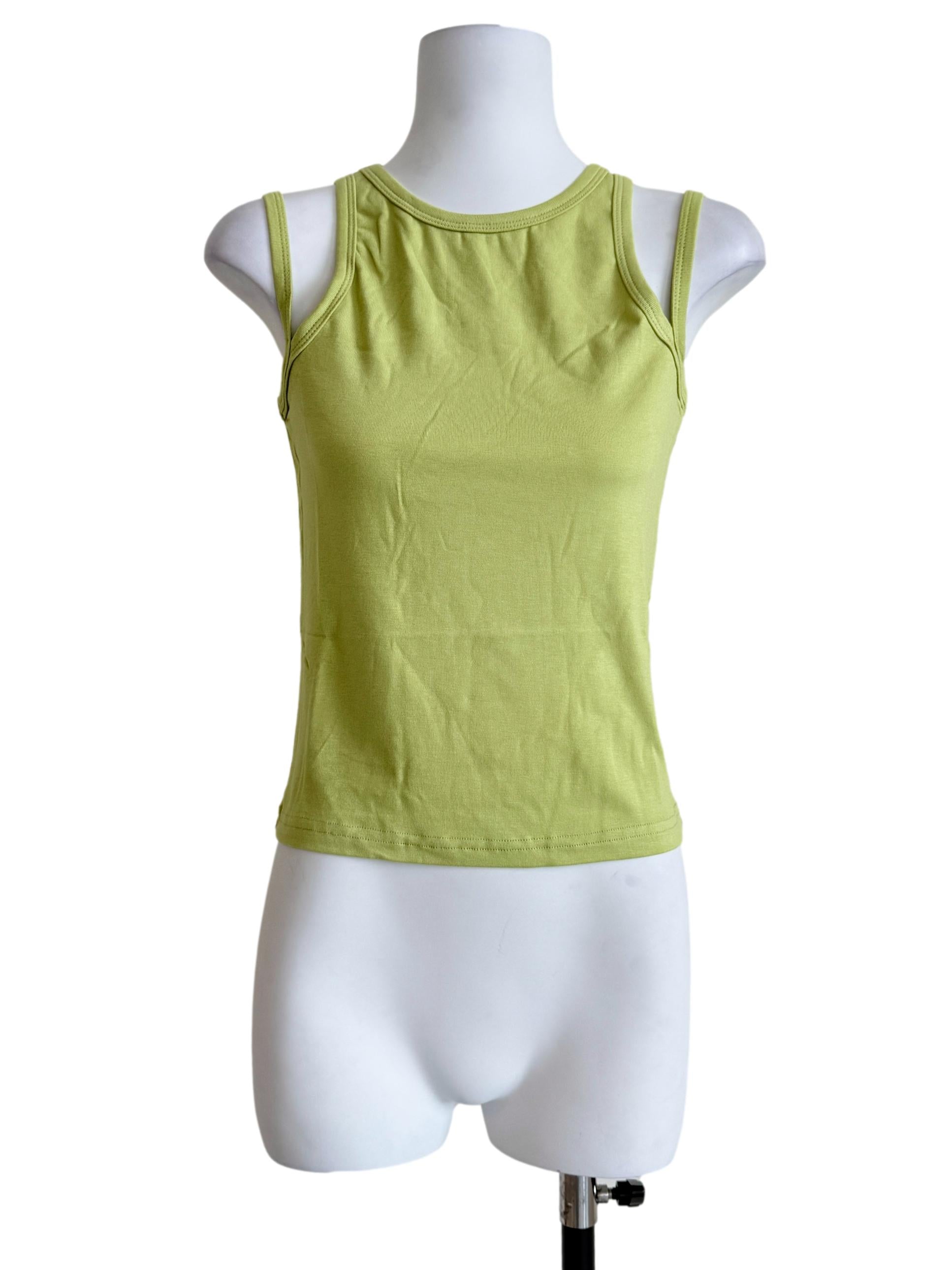 Green Jayla Double Strap Tank Top