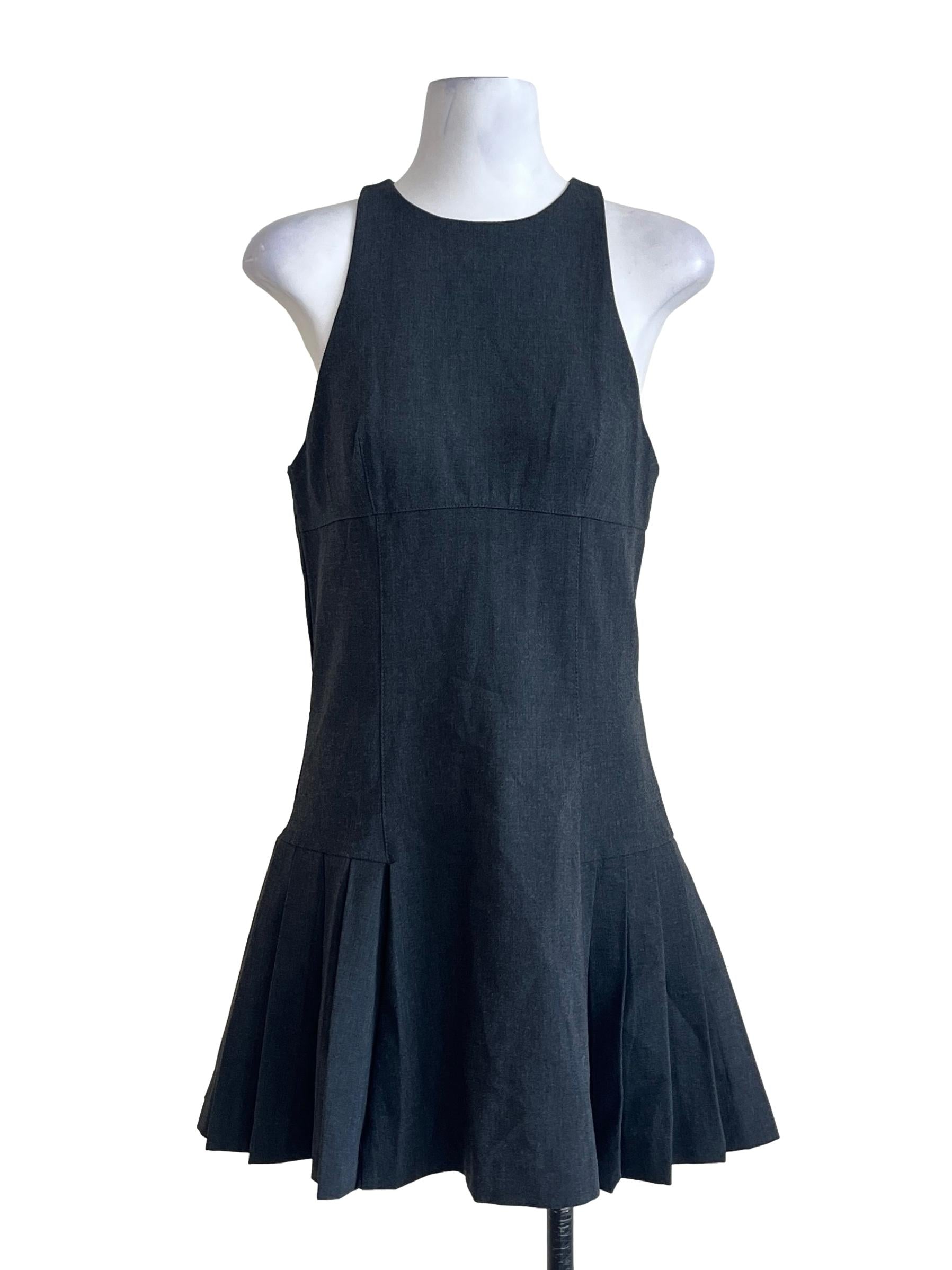 Iron Grey Halter Dropwaist Dress