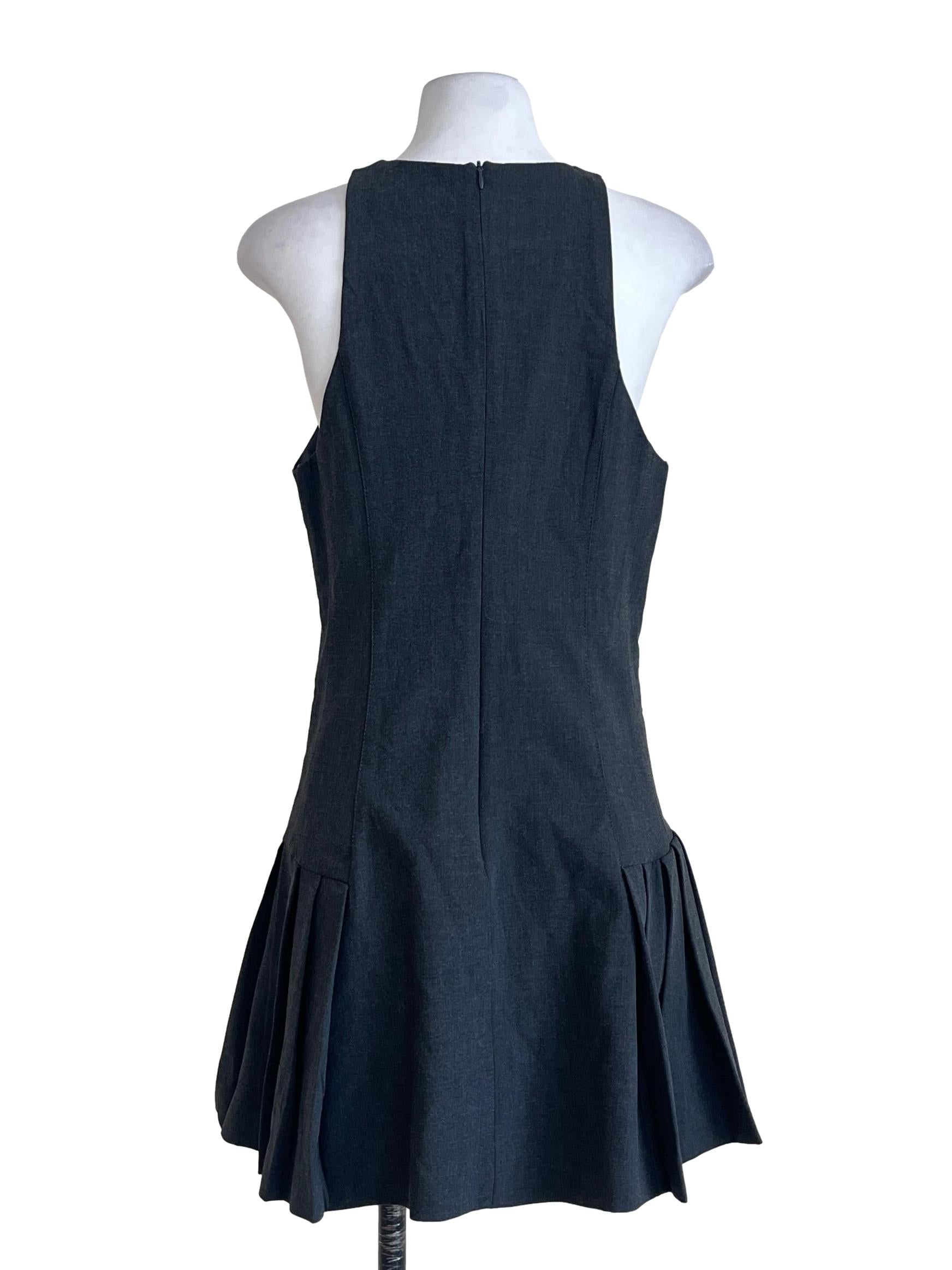 Iron Grey Halter Dropwaist Dress