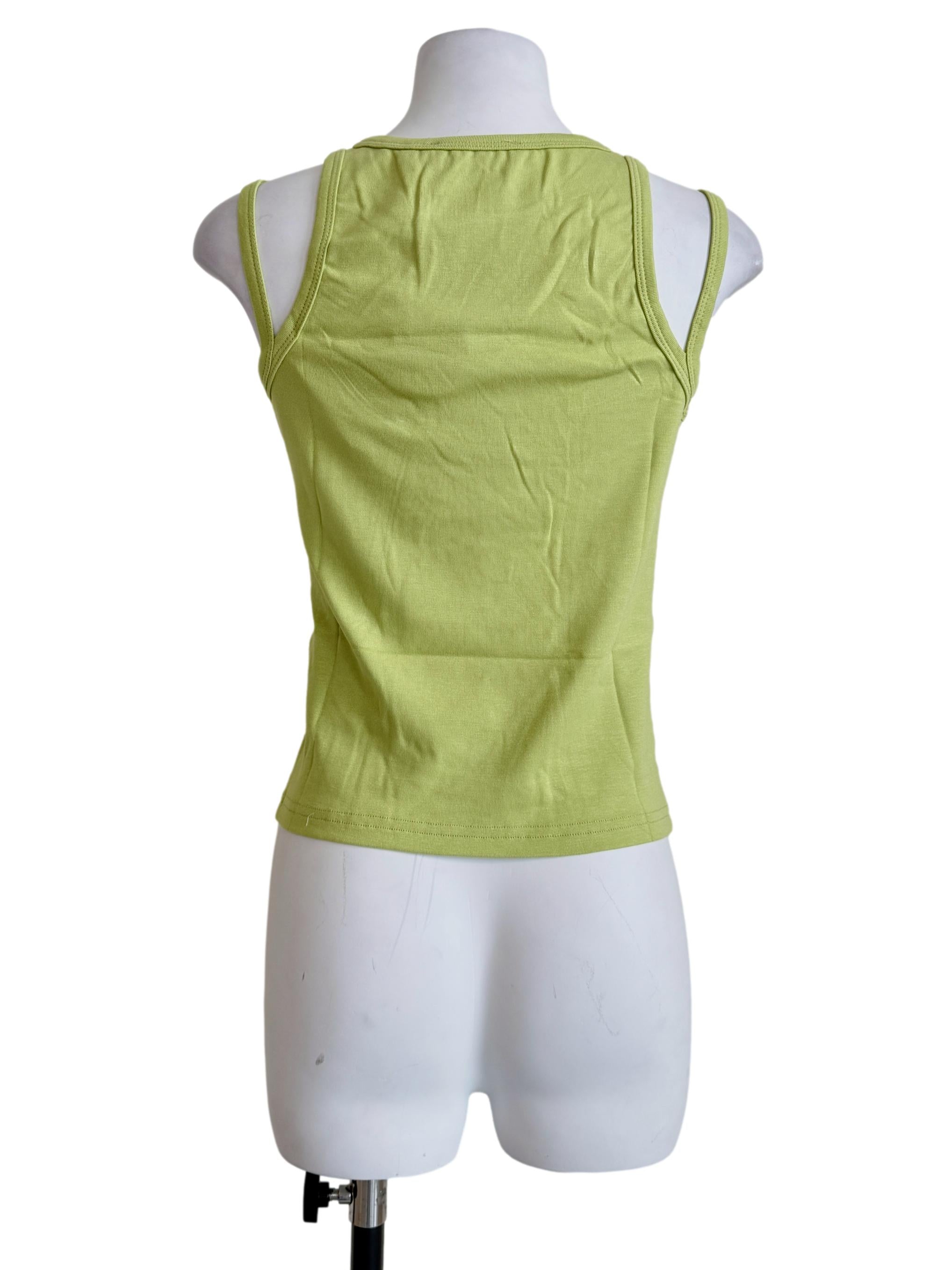 Green Jayla Double Strap Tank Top